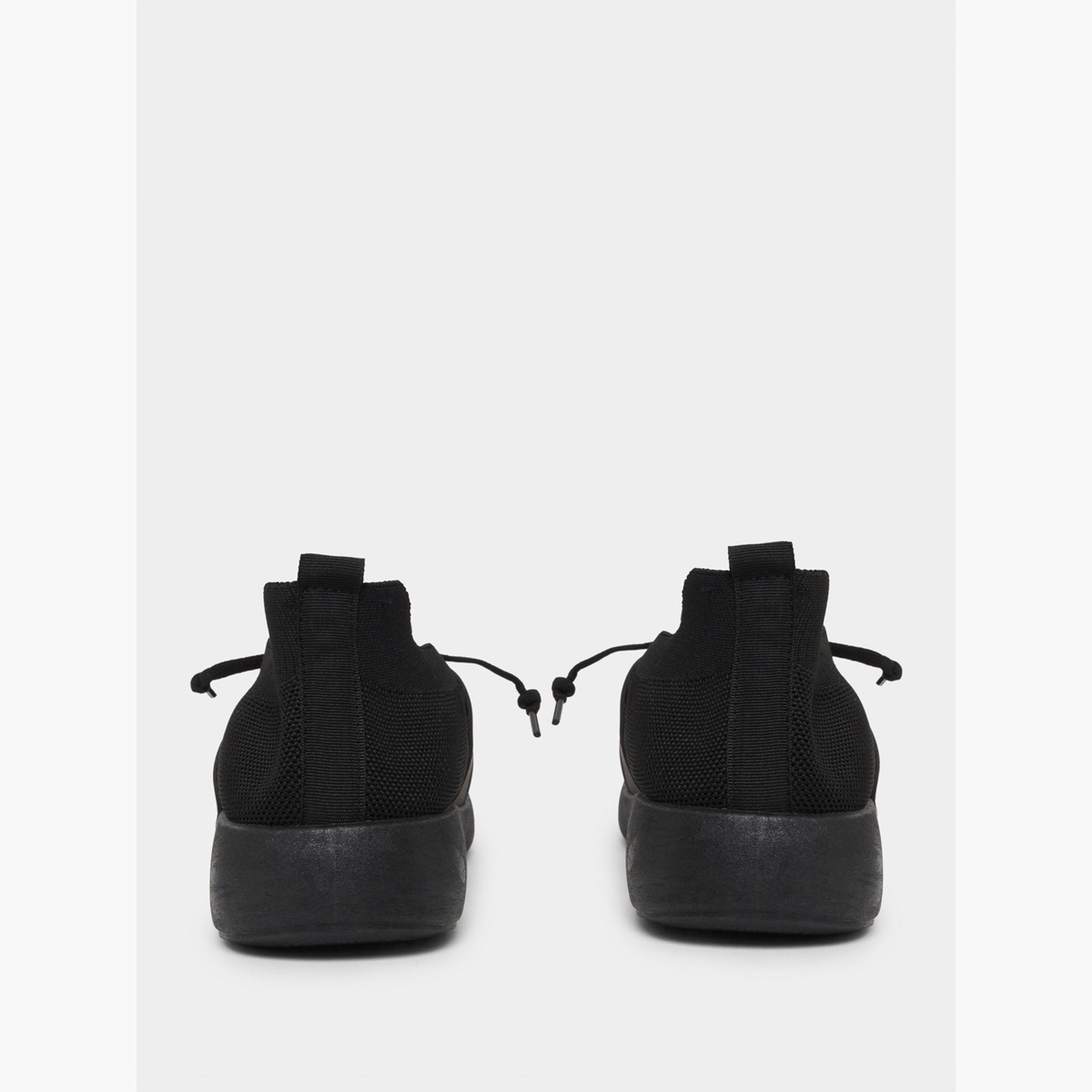 Styli Black Lace-up Mesh Sneakers-men-shoes-sneakers-image-4