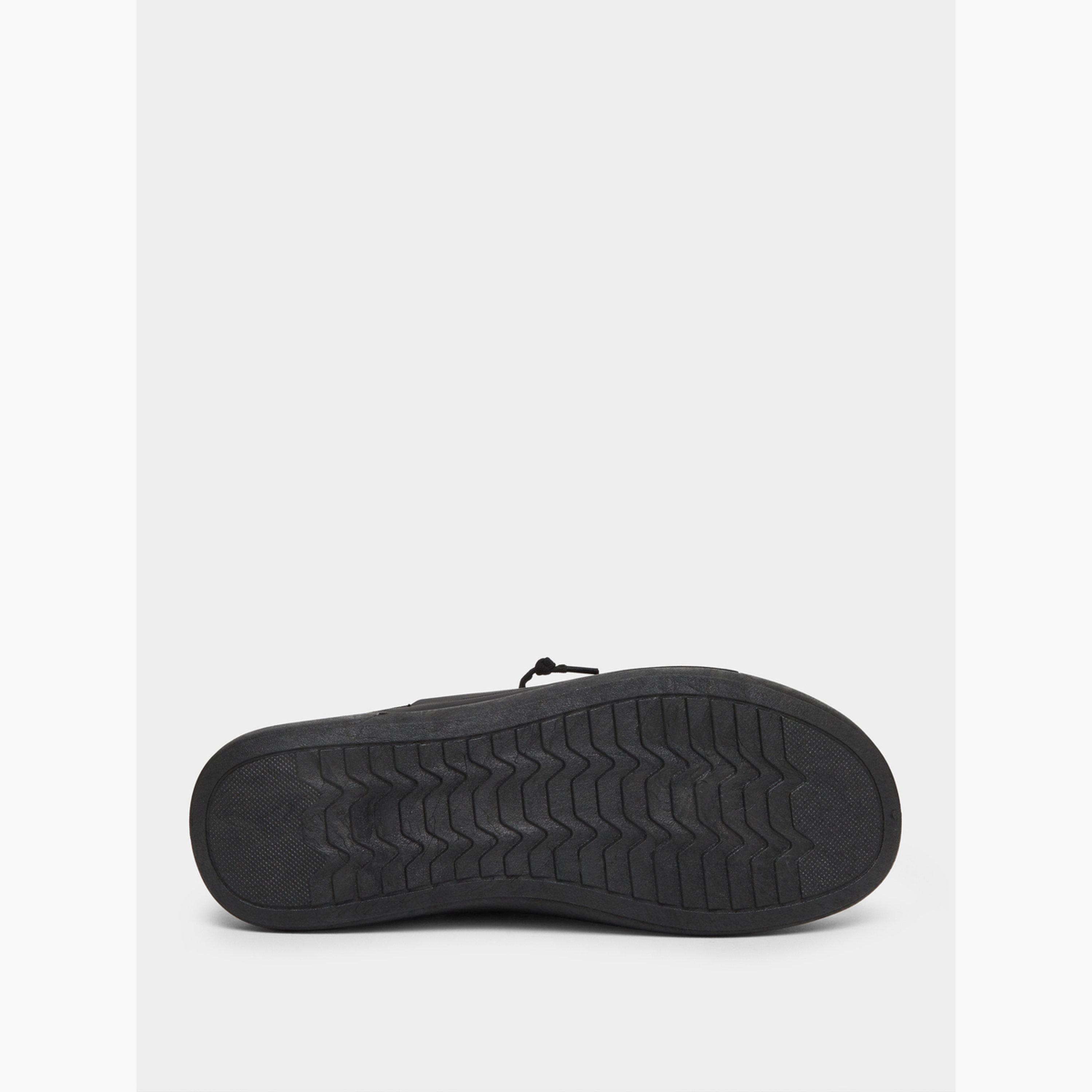 Styli Black Lace-up Mesh Sneakers-men-shoes-sneakers-image-6