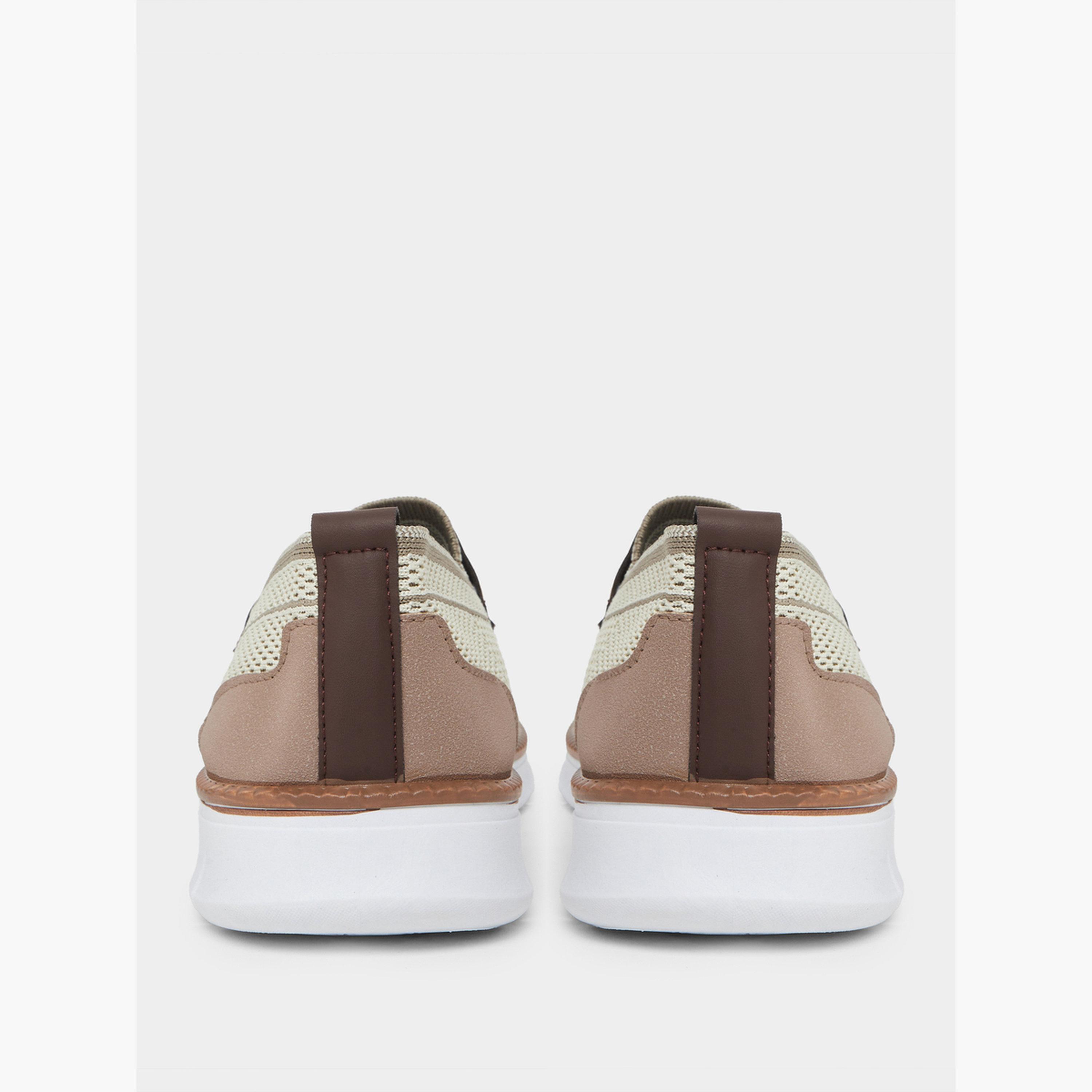 Styli Mesh Upper Contrast Sole Slip-On Shoes-men-shoes-loafersandmoccasins-image-4