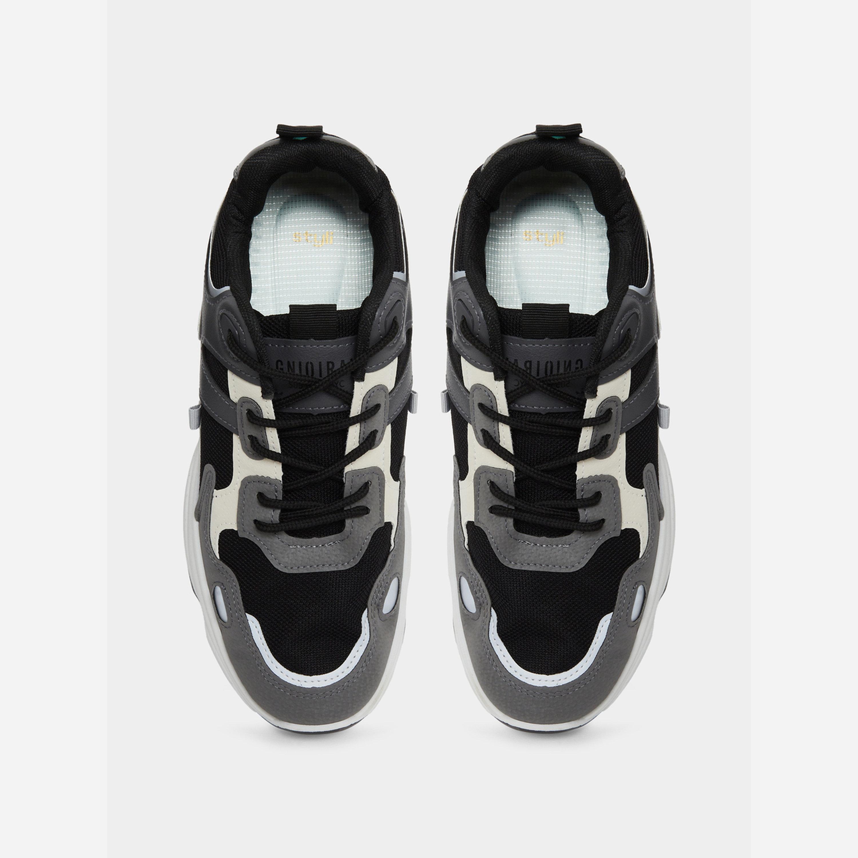 Styli Chunky Color Block Lace-Up Sneakers-men-shoes-sneakers-image-3