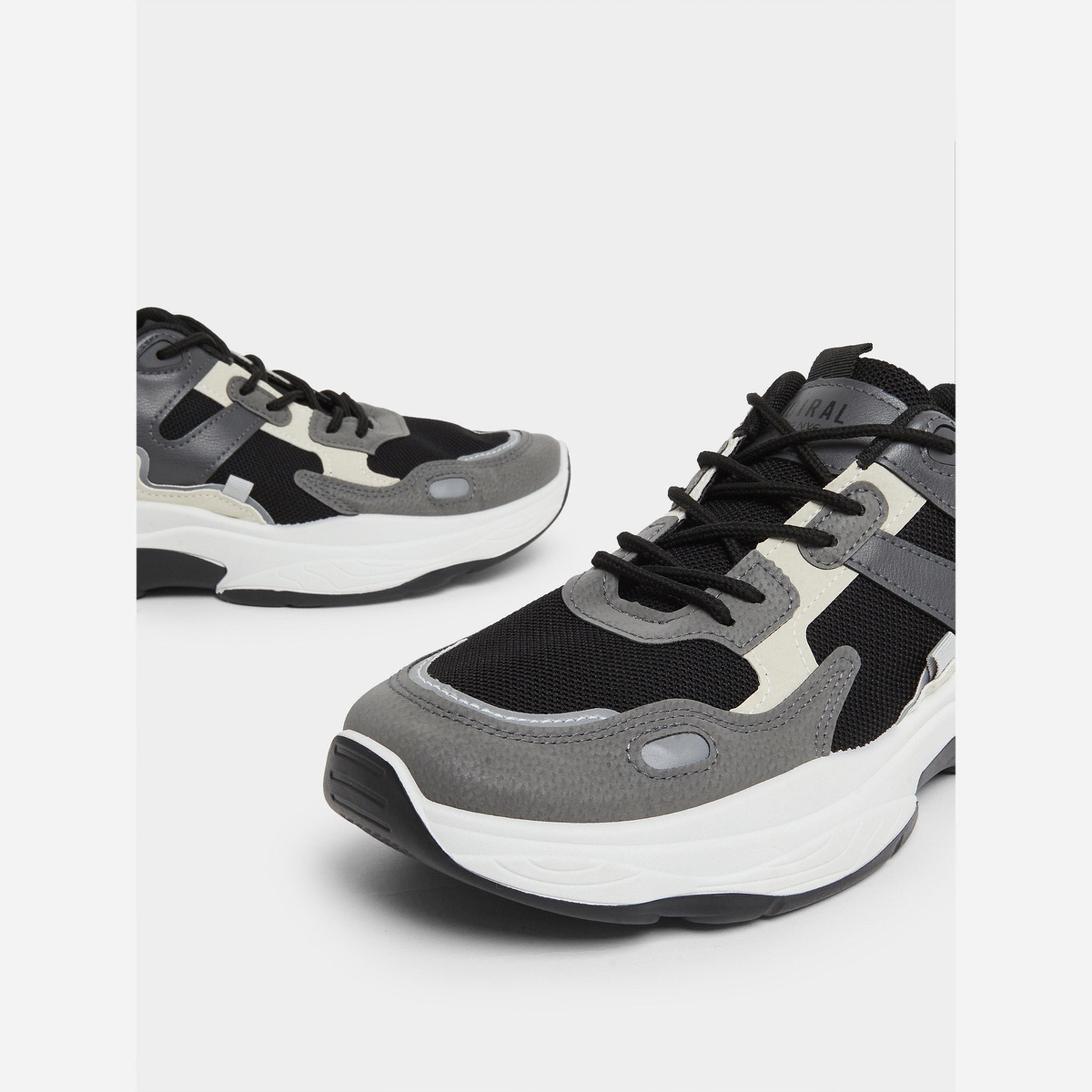 Styli Chunky Color Block Lace-Up Sneakers-men-shoes-sneakers-image-4