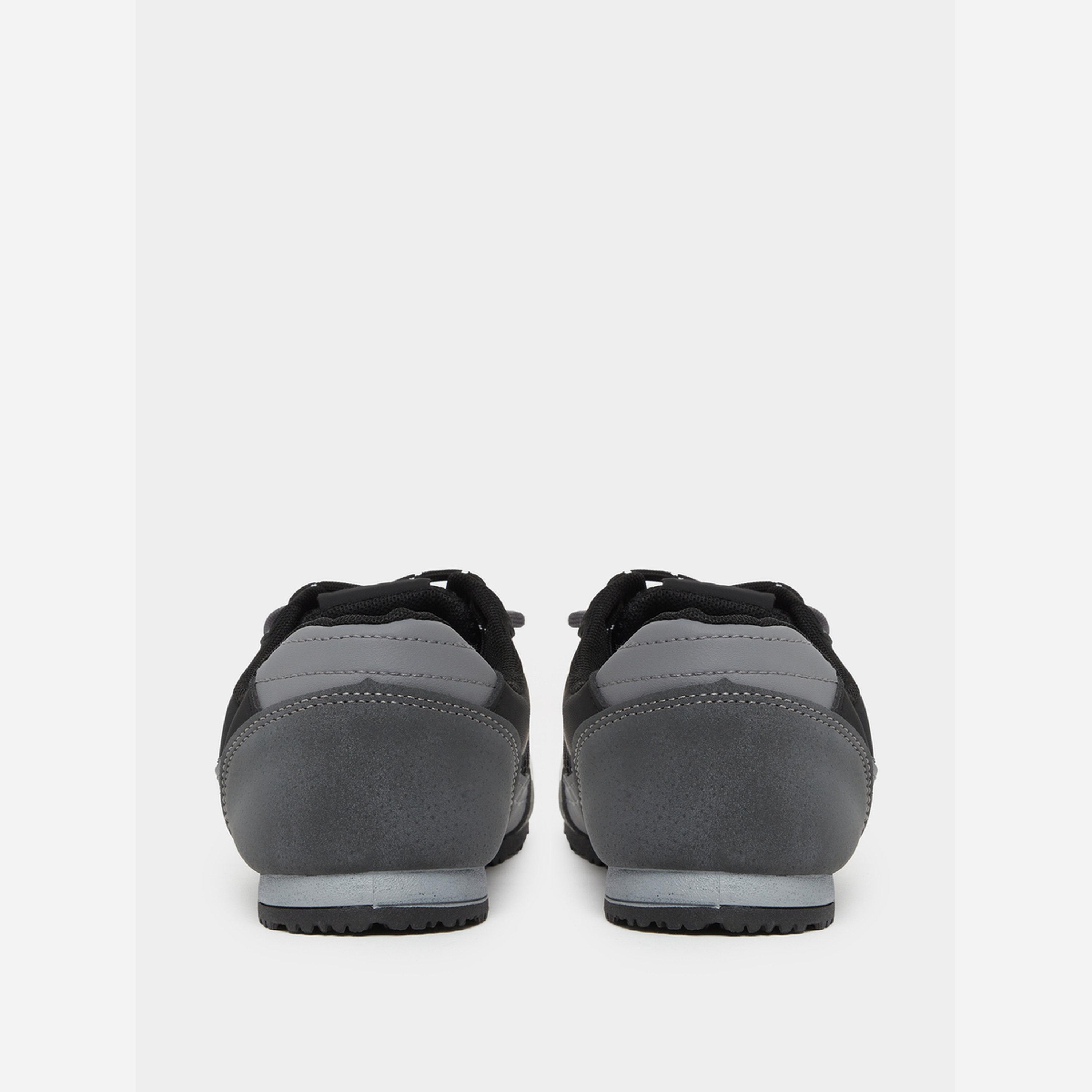 Styli Black Retro Suede Paneled Sneakers-men-shoes-sneakers-image-5