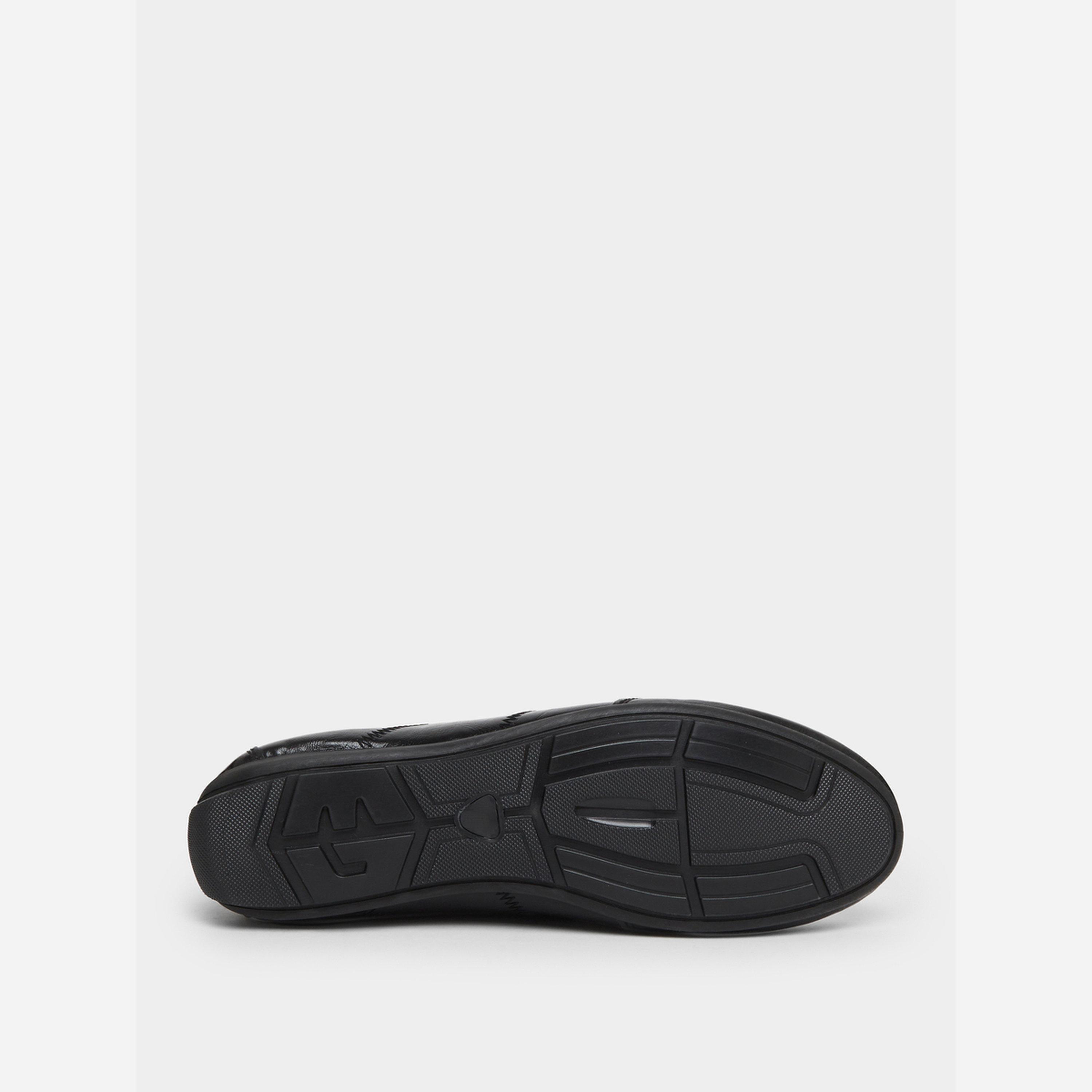 Styli Men Black Leather-Look Sneakers-men-shoes-sneakers-image-6