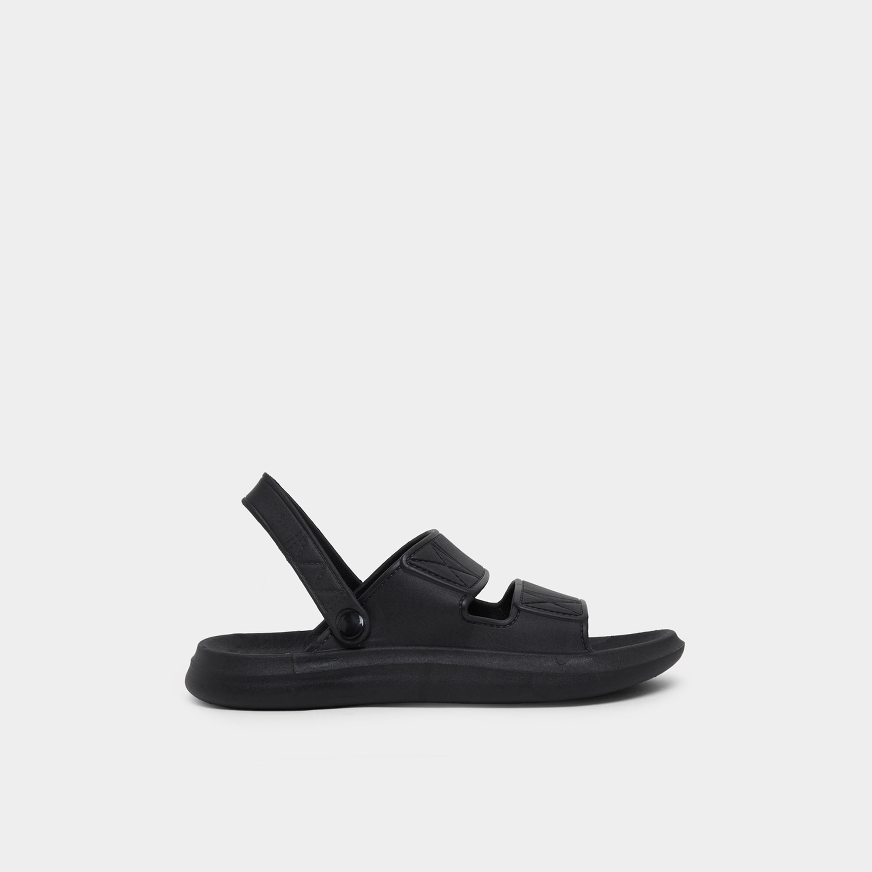 Styli Plain Dual Strap Sandals with Back Strap-men-shoes-sandals-image-3