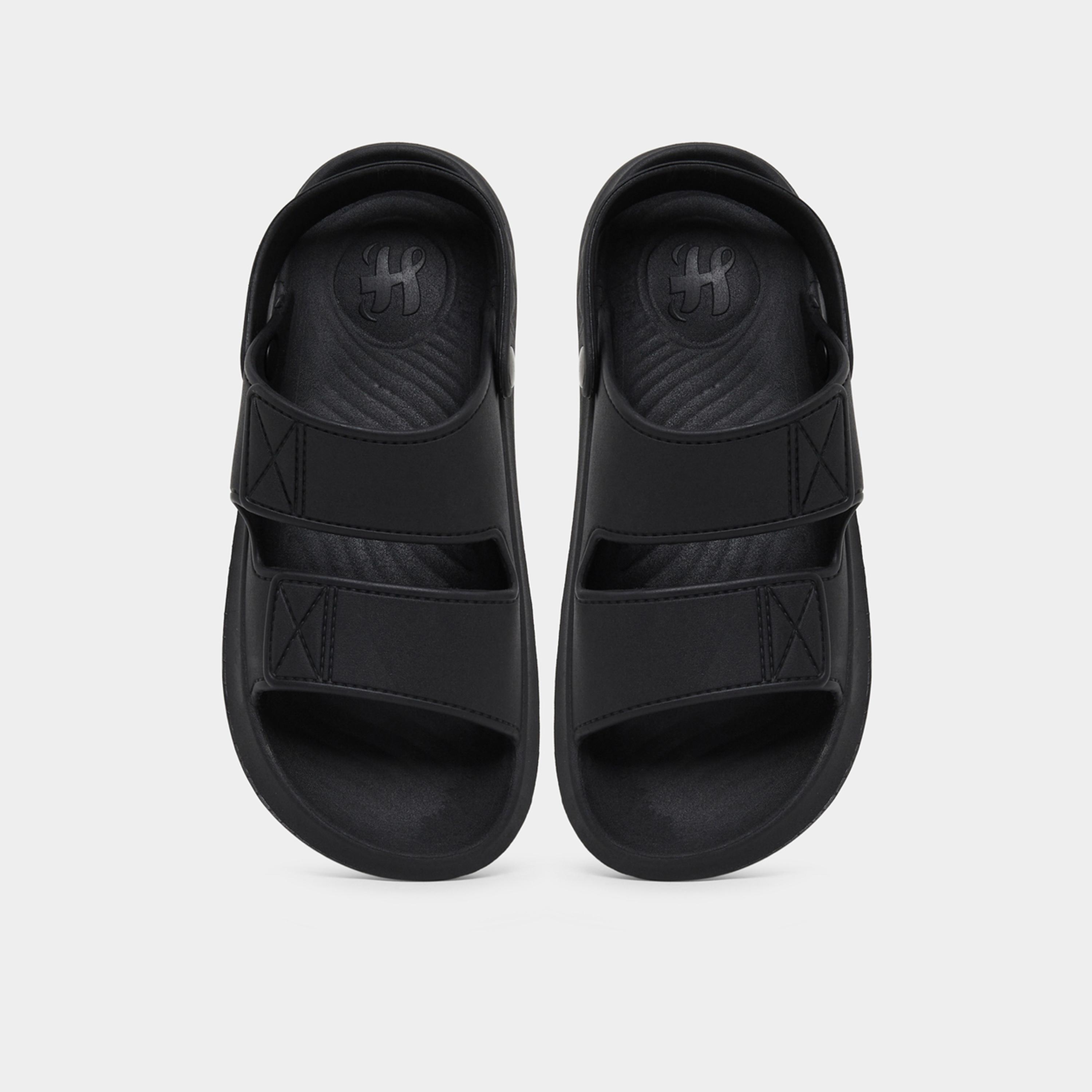 Styli Plain Dual Strap Sandals with Back Strap-men-shoes-sandals-image-4
