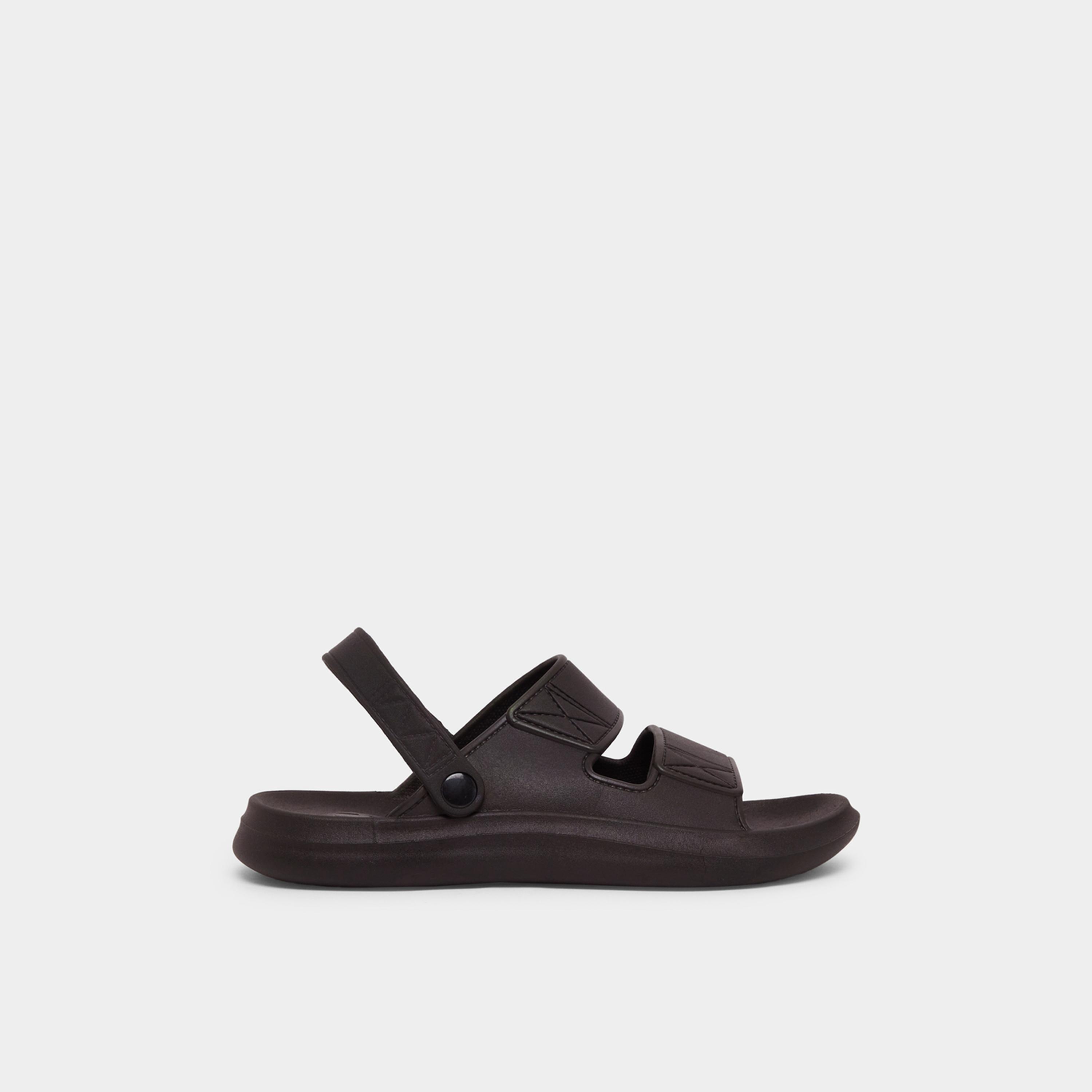 Styli Plain Dual Strap Sandals with Back Strap-men-shoes-sandals-image-3