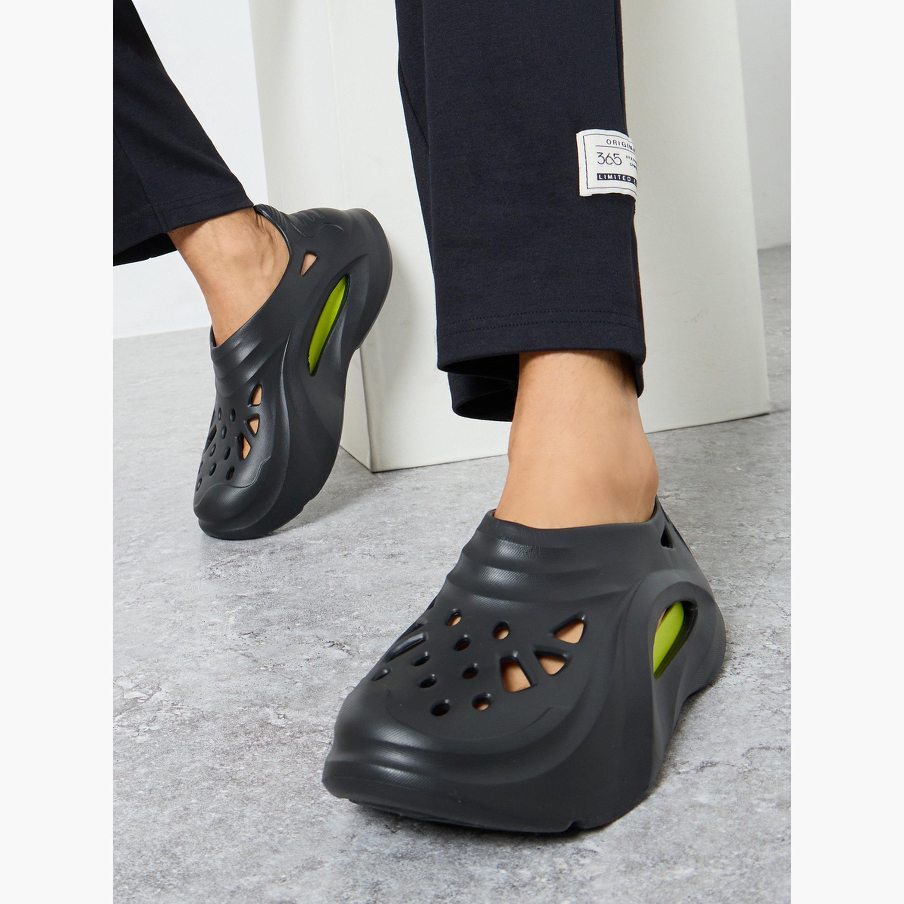 Styli Plain Slip-On Cut Out Clogs-men-shoes-sandals-image-3