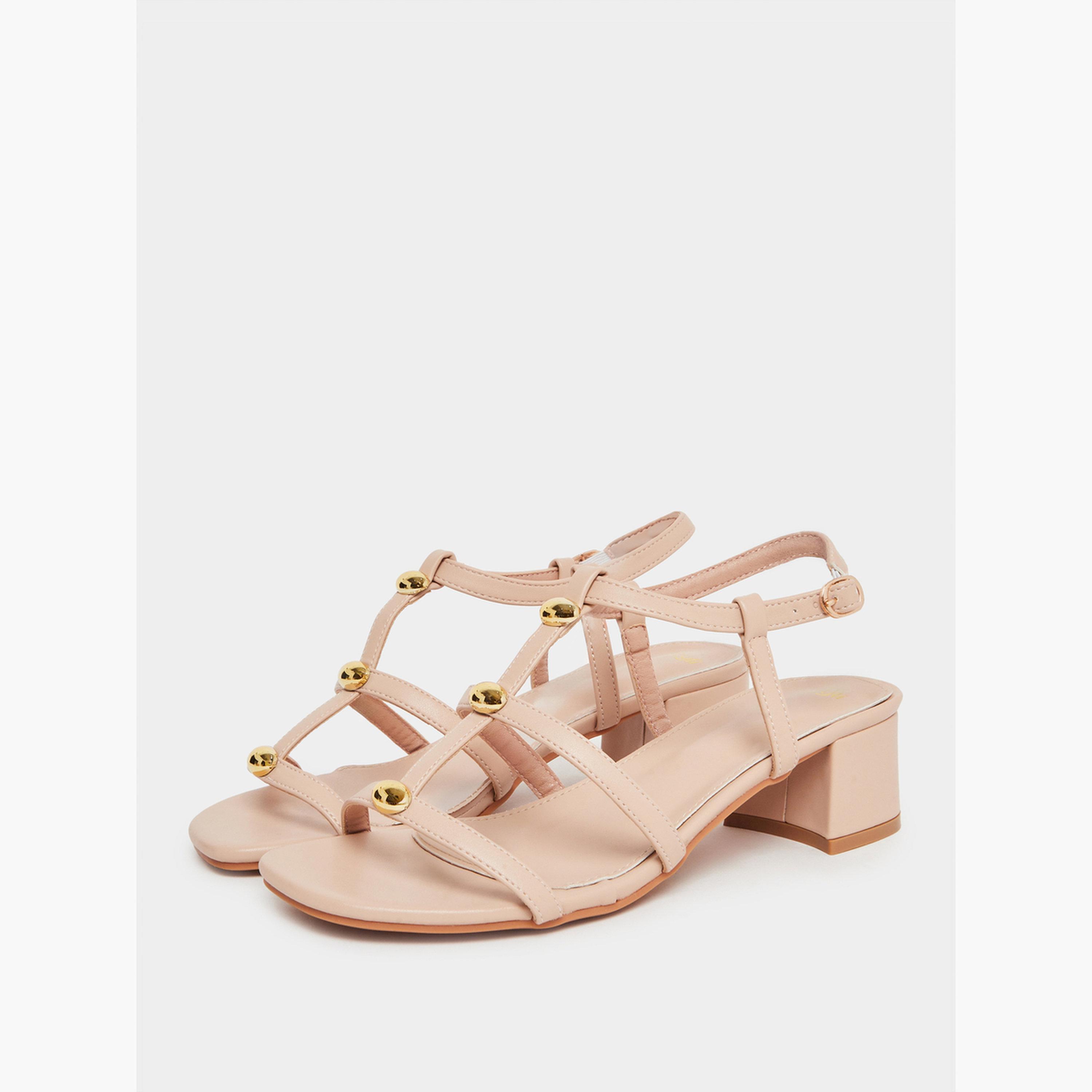 صندل نسائي بسيور وكعب سميك-women-shoes-sandals-heeled-image-1