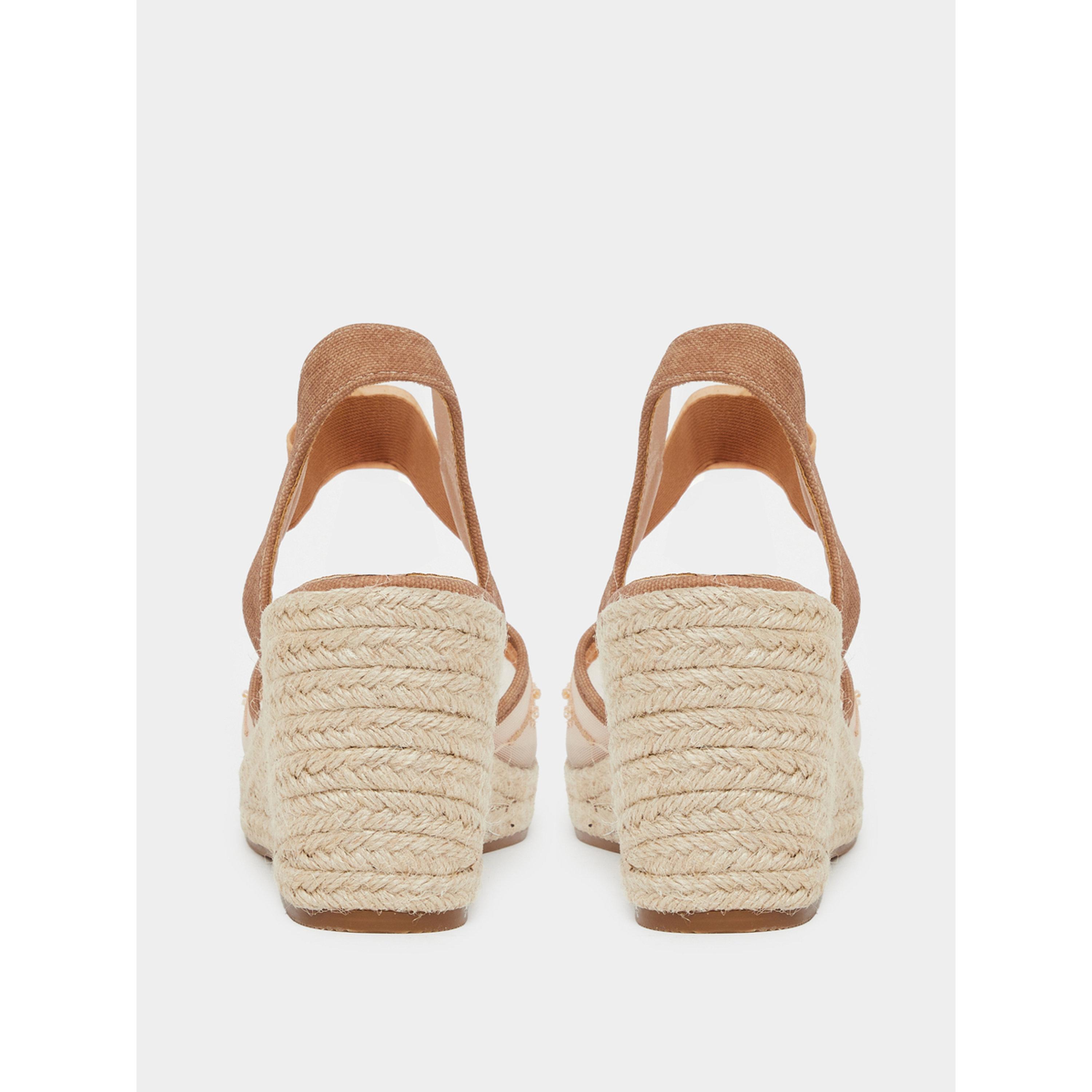 Styli Women Brown Espadrille Wedge Sandals-women-shoes-sandals-heeled-image-5