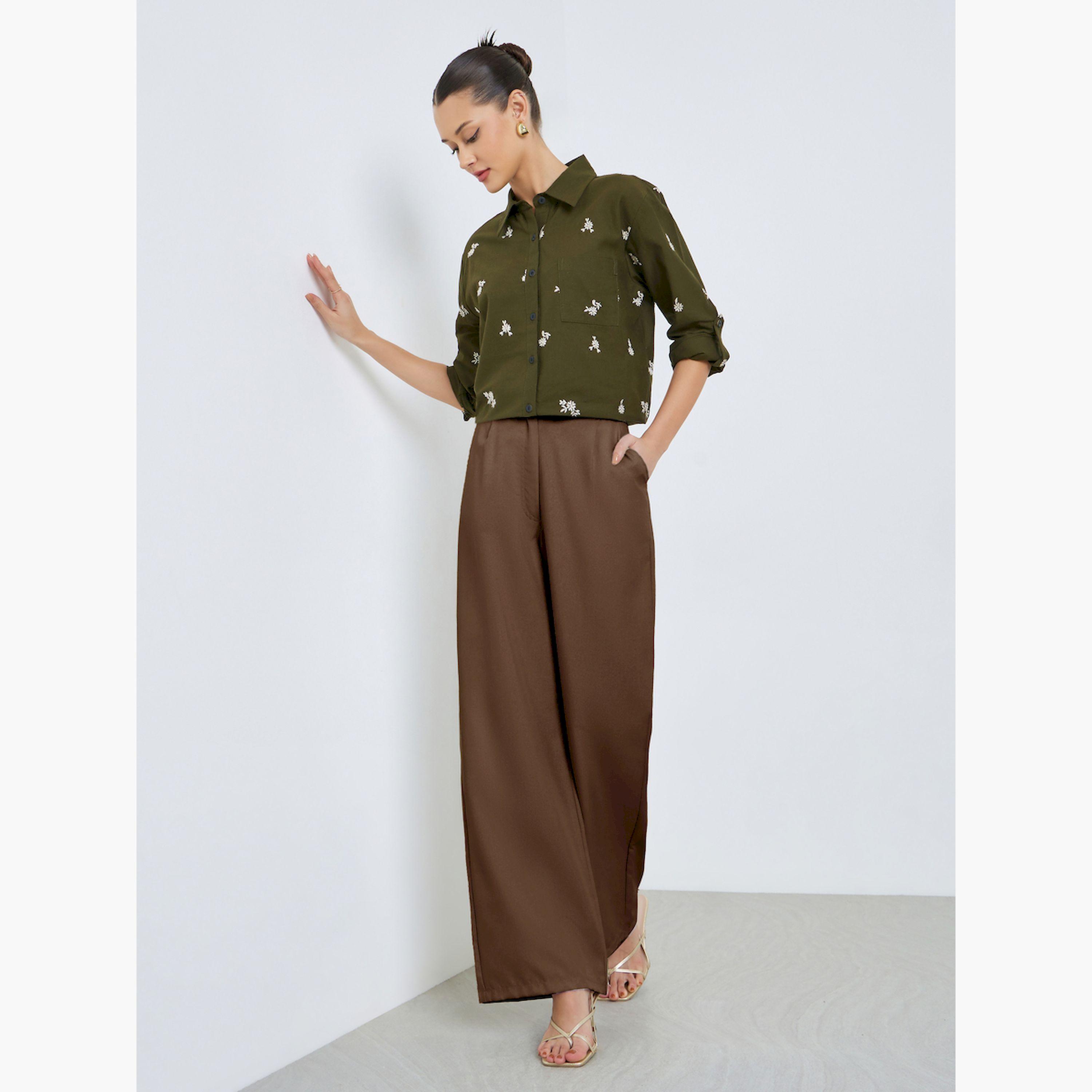بلوزة بأكمام طويلة وتفاصيل مُطرّزة-women-clothing-shirtsandblouses-shirts-image-2