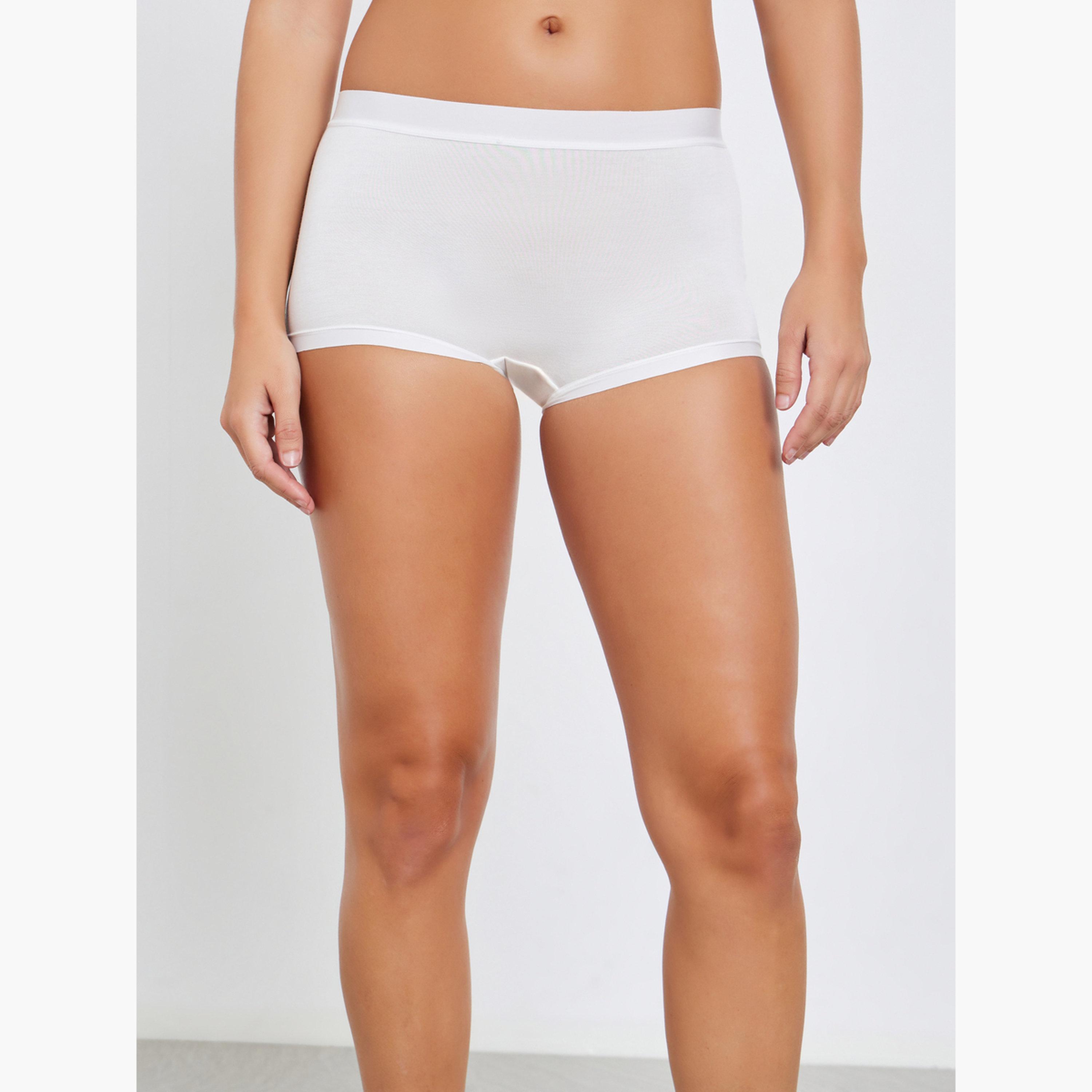ستايلي - شورت قصير من القطن والمطاط مع تفاصيل فيونكة - 5 قطع-women-clothing-lingerie-panties-image-5