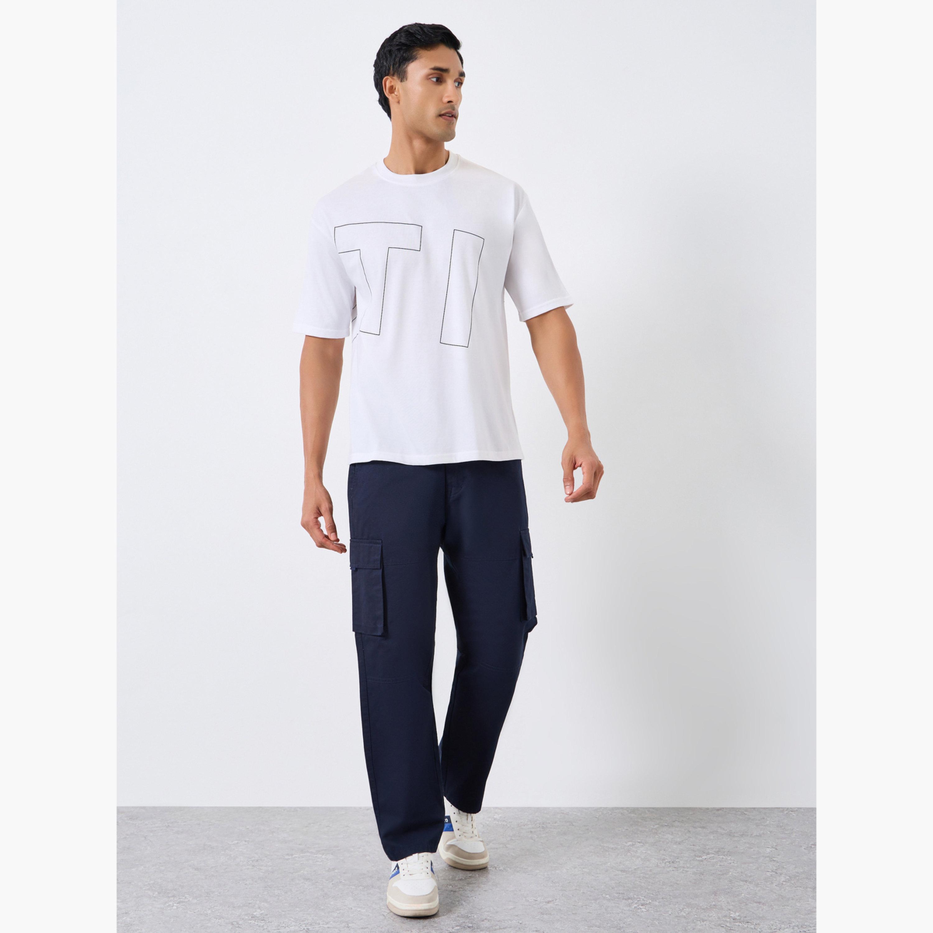 بنطلون كارجو رجالي مريح بلون كحلي-men-clothing-bottoms-joggers-image-2