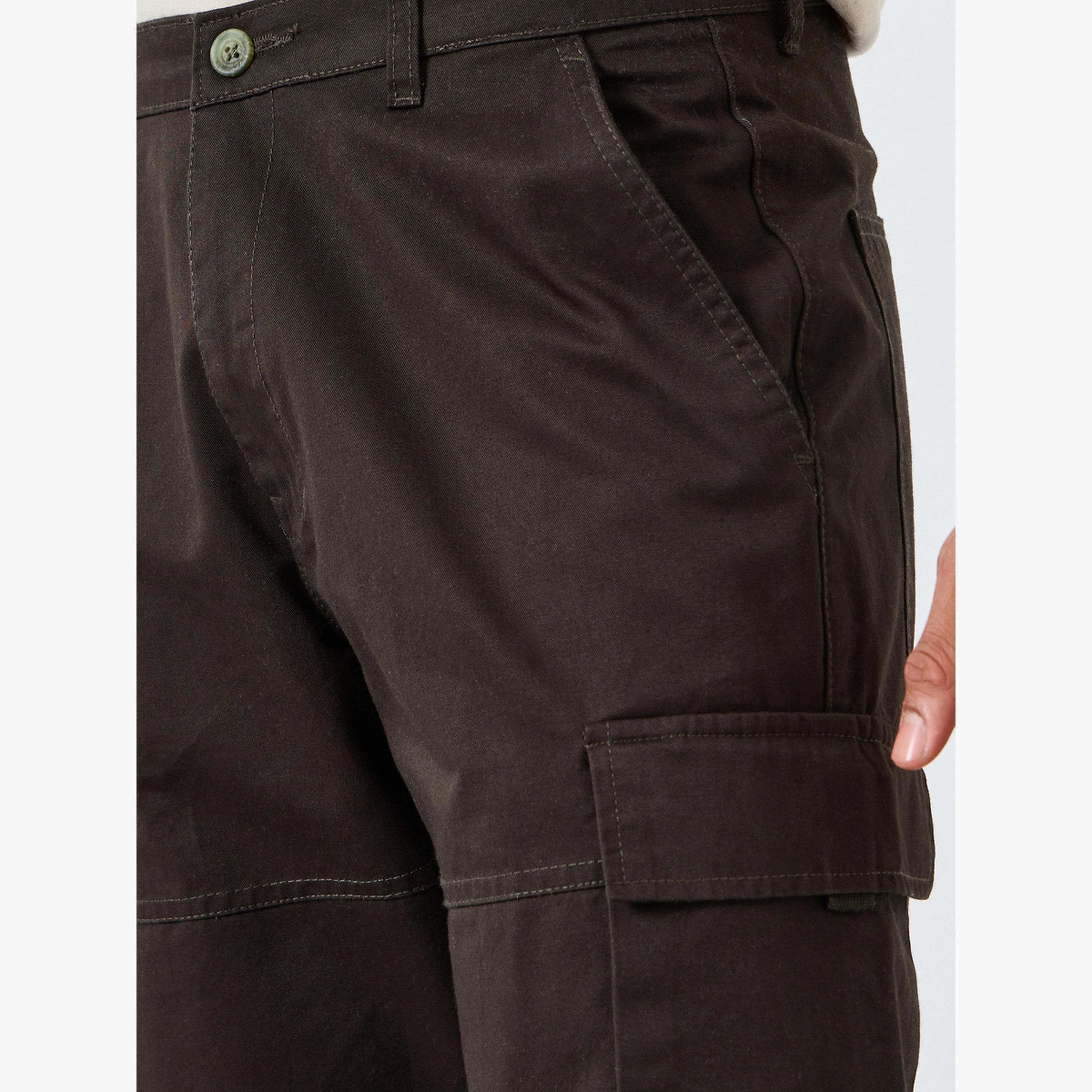 Styli Men Coffee Brown Relaxed Fit Cargo Pants-men-clothing-bottoms-joggers-image-3