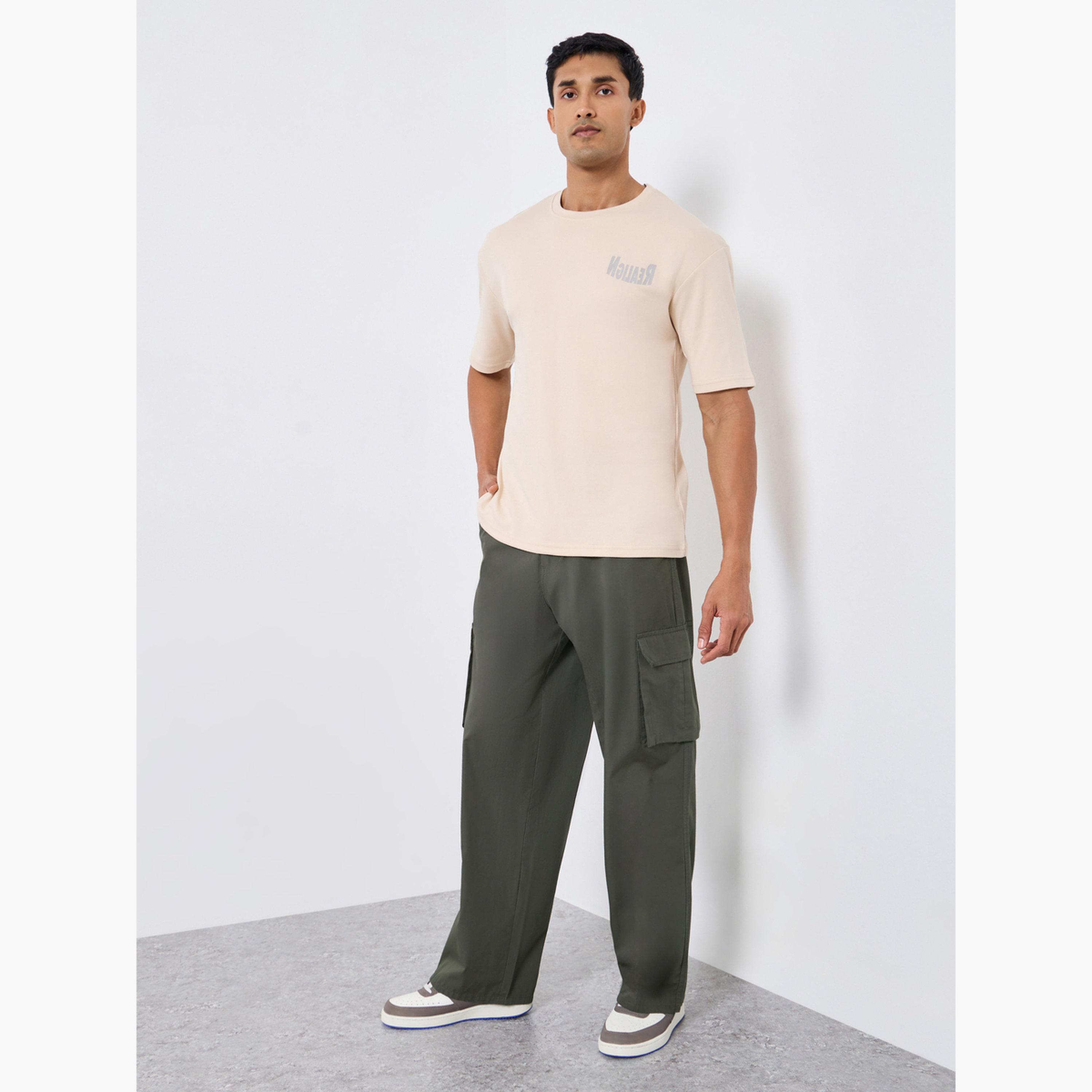 Styli Men Grey Baggy Cargo Pocket Trousers-men-clothing-bottoms-joggers-image-2