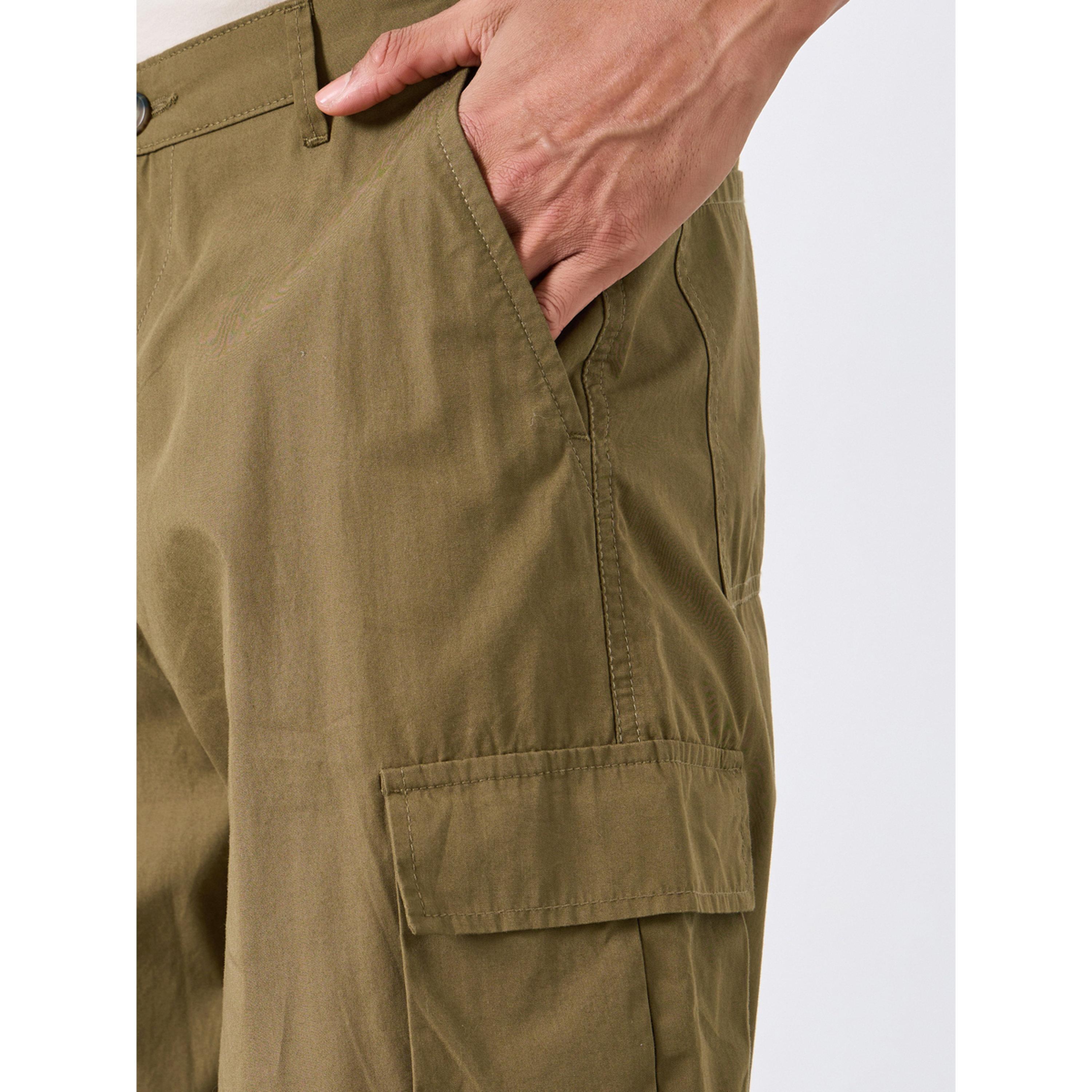 بنطال كارجو رجالي زيتي بقصة واسعة-men-clothing-bottoms-joggers-image-5