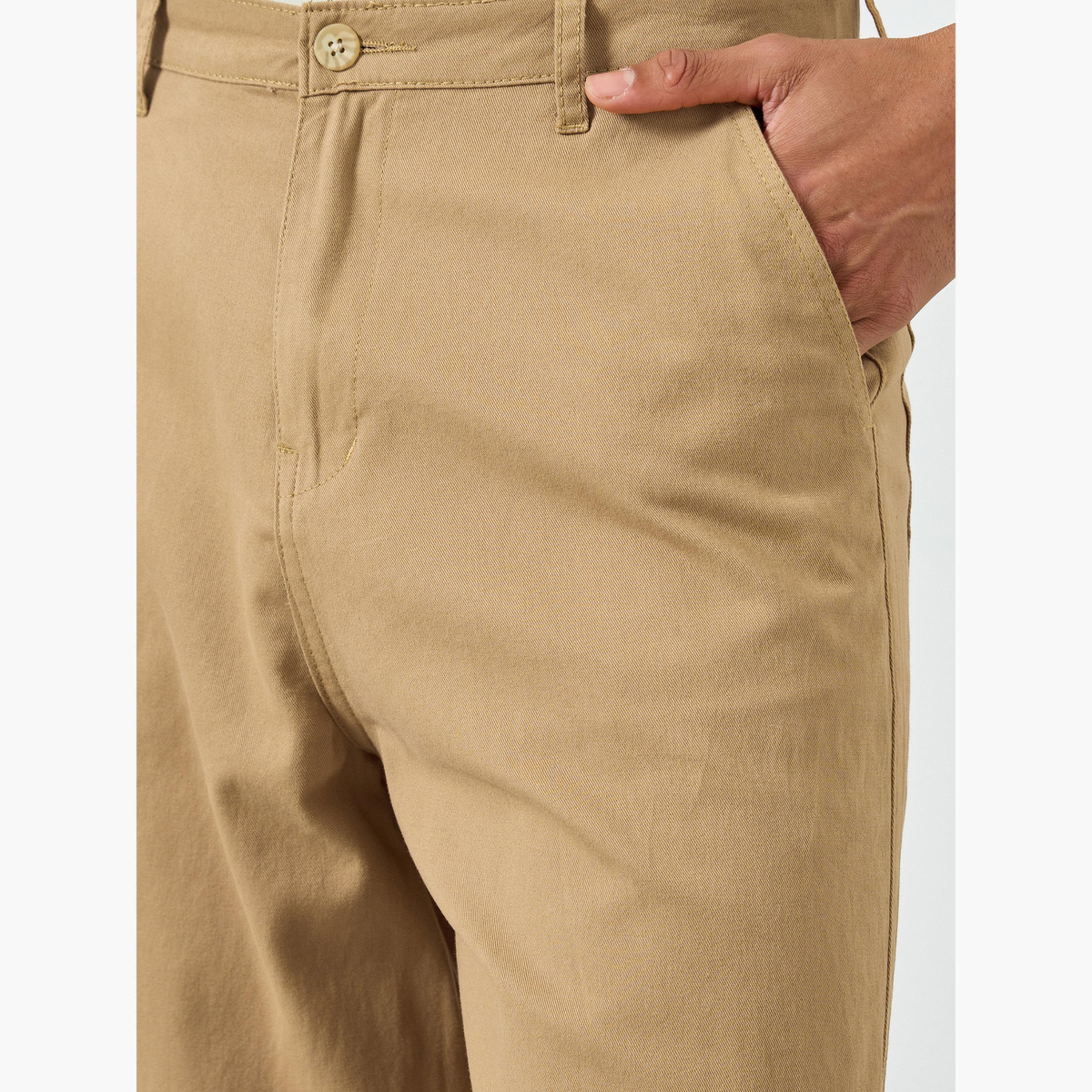 Styli Men Beige Wide Leg Trousers-men-clothing-bottoms-trousersandchinos-trousers-image-4