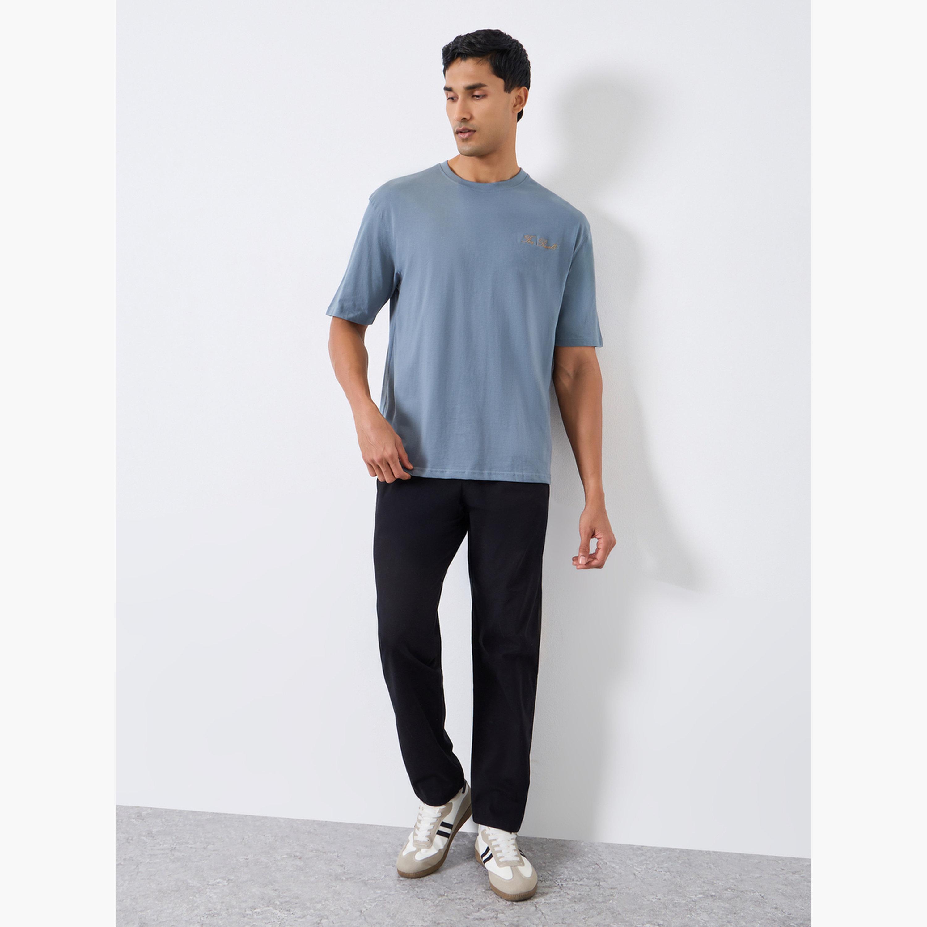 Styli Men Black Tailored Fit Trousers-men-clothing-bottoms-trousersandchinos-trousers-image-2