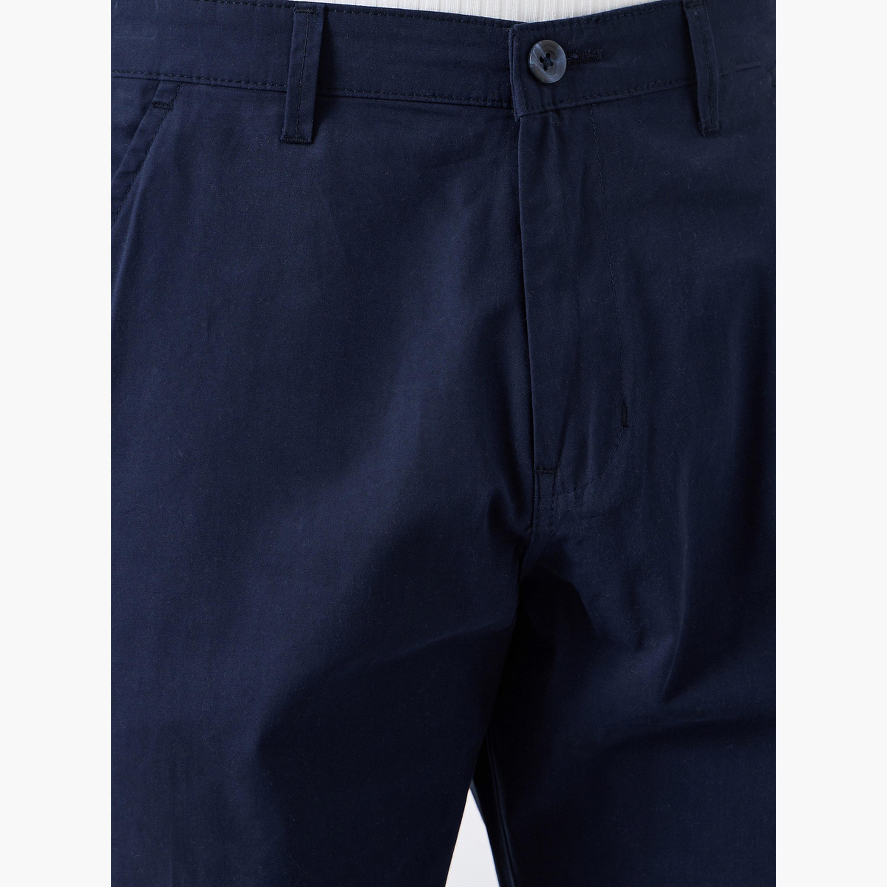 Styli Men Navy Blue Regular Tapered Tailored Trousers-men-clothing-bottoms-trousersandchinos-trousers-image-4