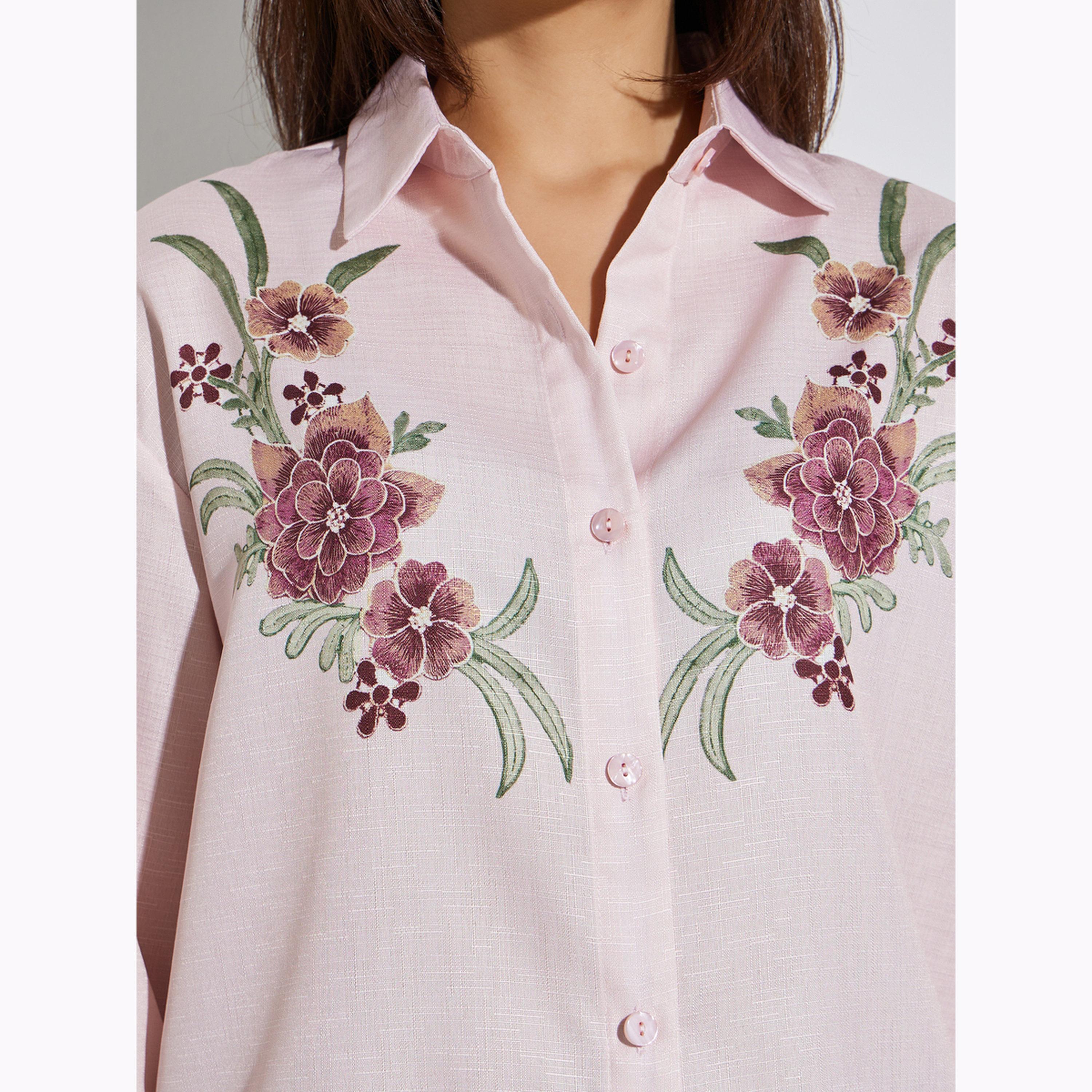 Styli Light Pink Floral Embroidered Long Sleeve Shirt-women-clothing-shirtsandblouses-shirts-image-5