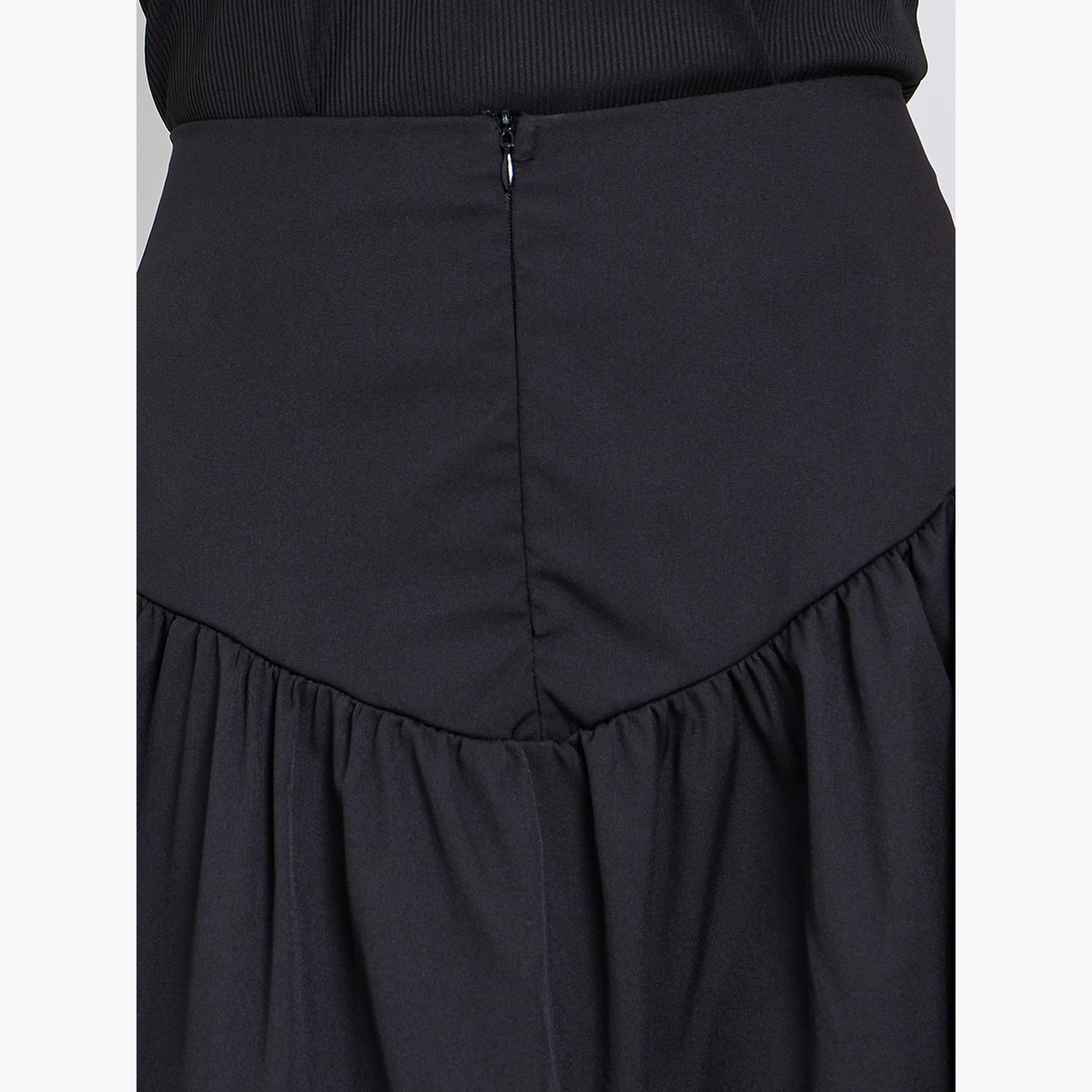 ستايلي - تنورة ماكسي سوداء بحزام خصر عريض-women-clothing-bottoms-skirts-image-3