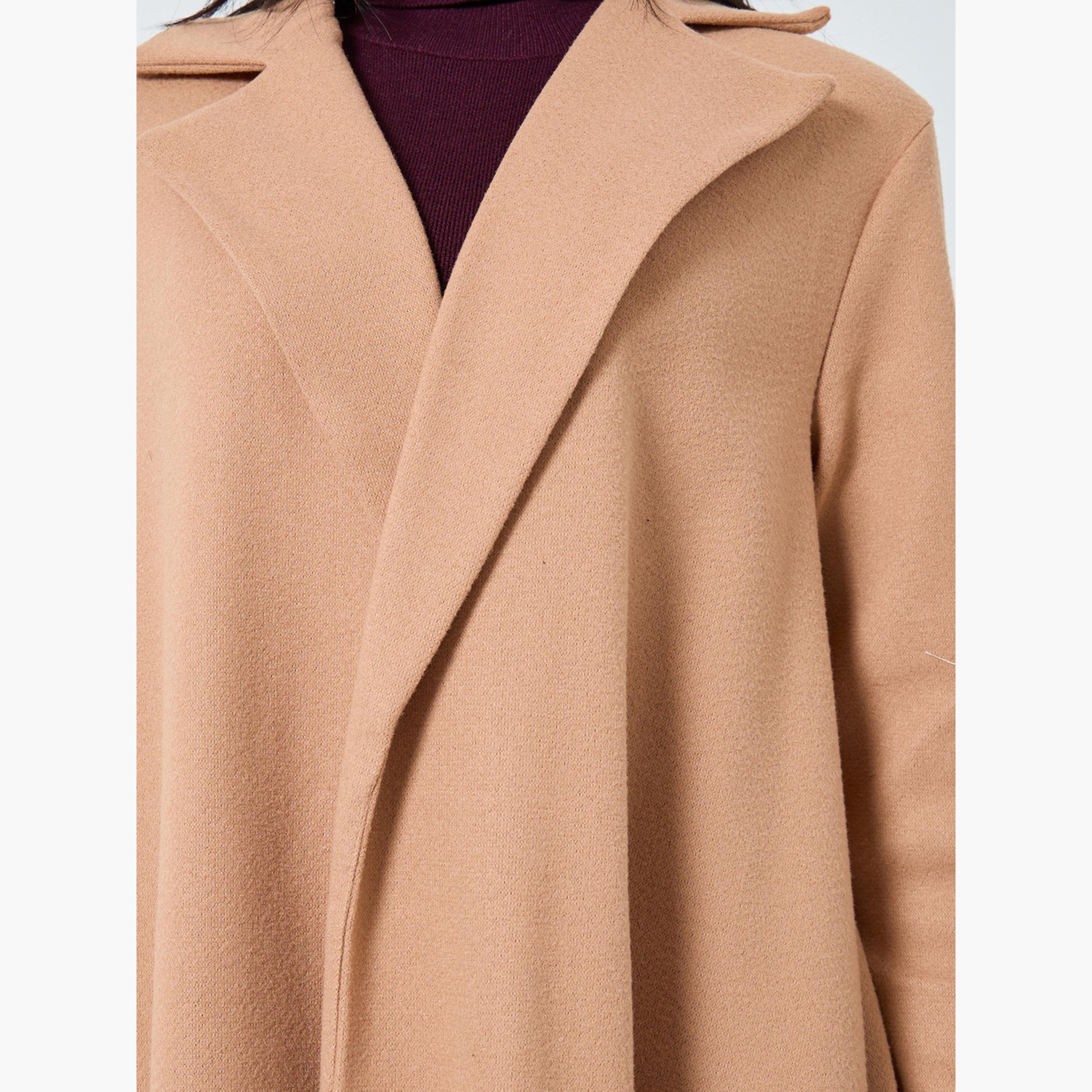 Styli Solid Blazer Neck Open Abaya-women-arabicclothing-abayas-image-4