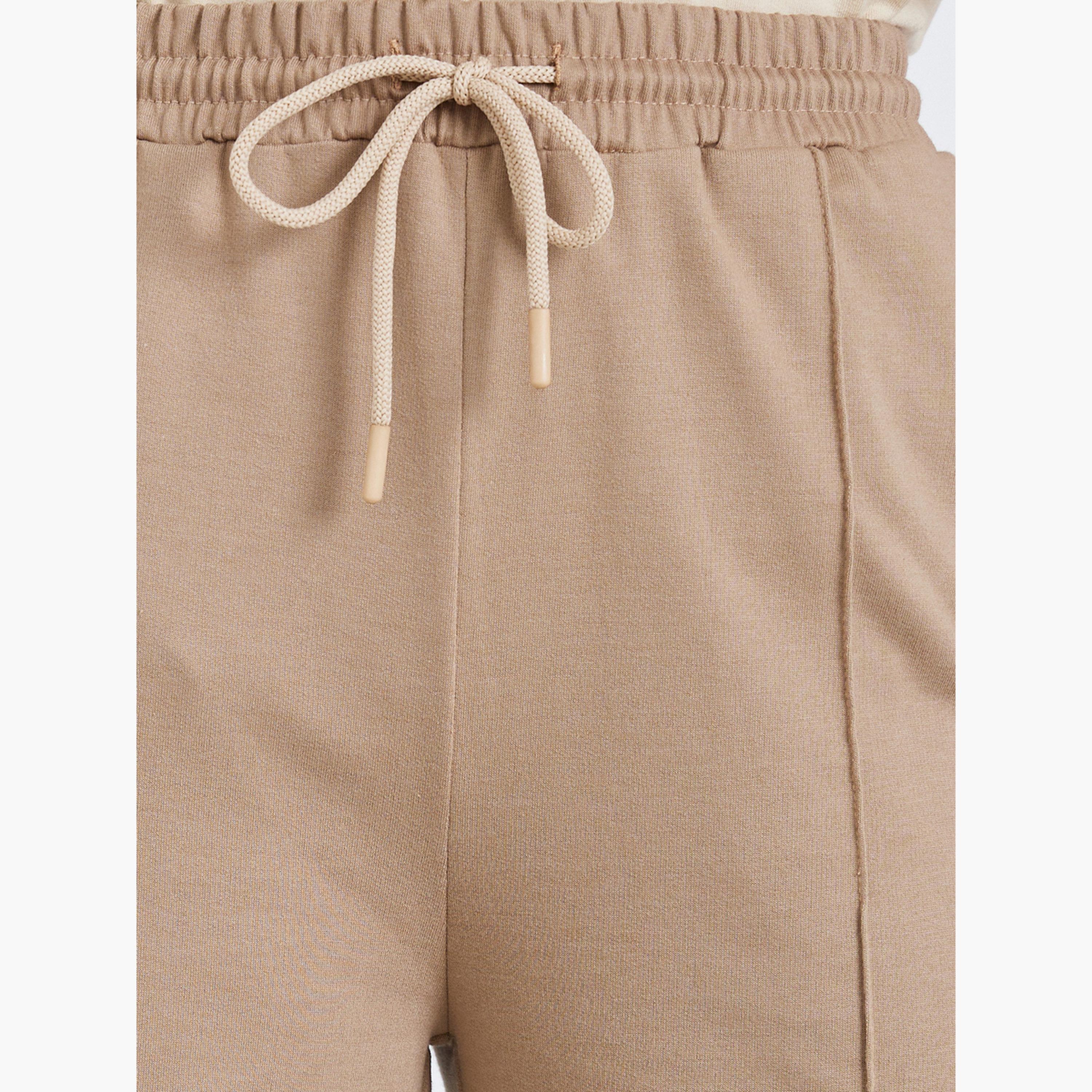 Styli Women Beige Wide Leg Joggers-women-clothing-bottoms-joggers-image-3