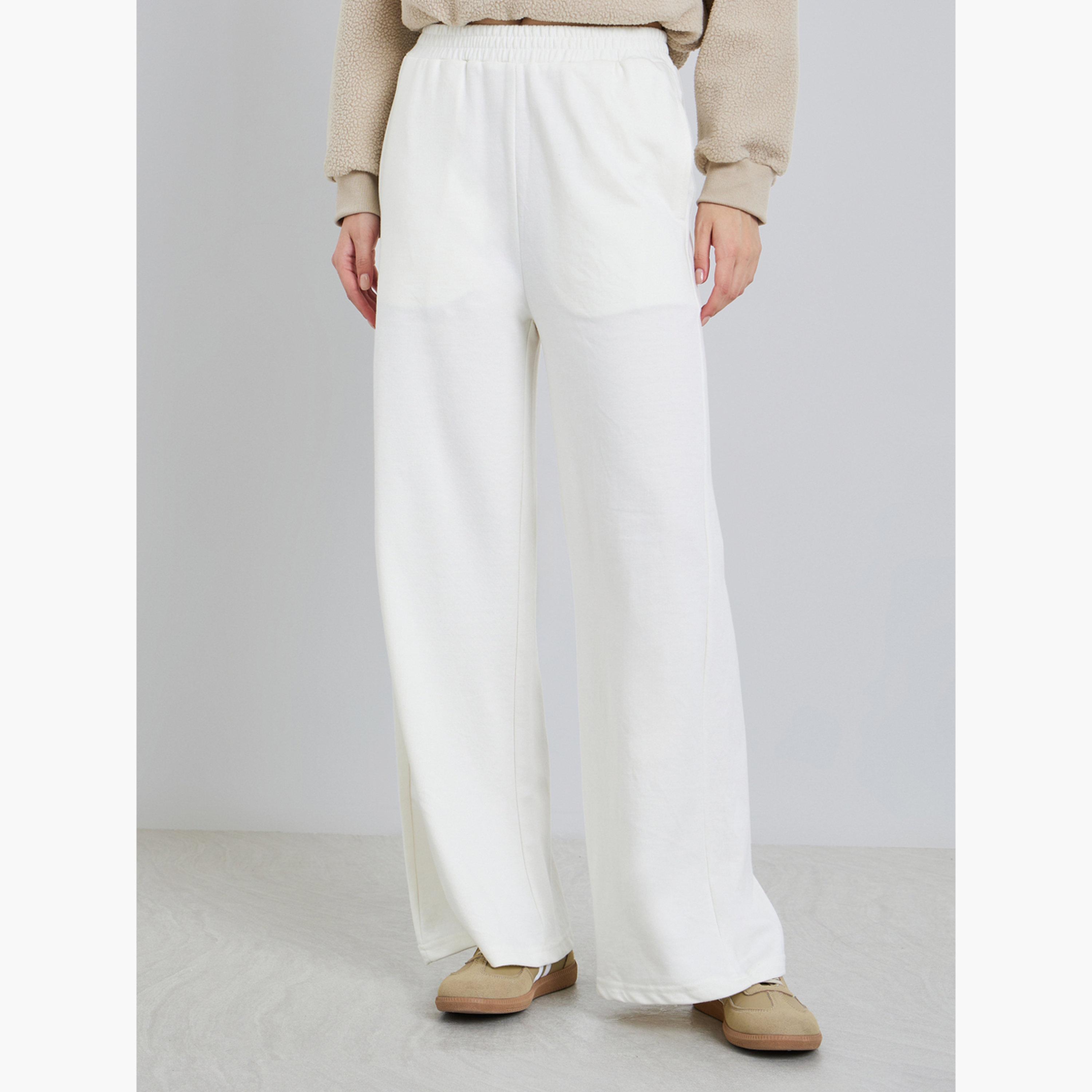 جوغر قطني بأرجل واسعة-women-clothing-bottoms-joggers-image-1