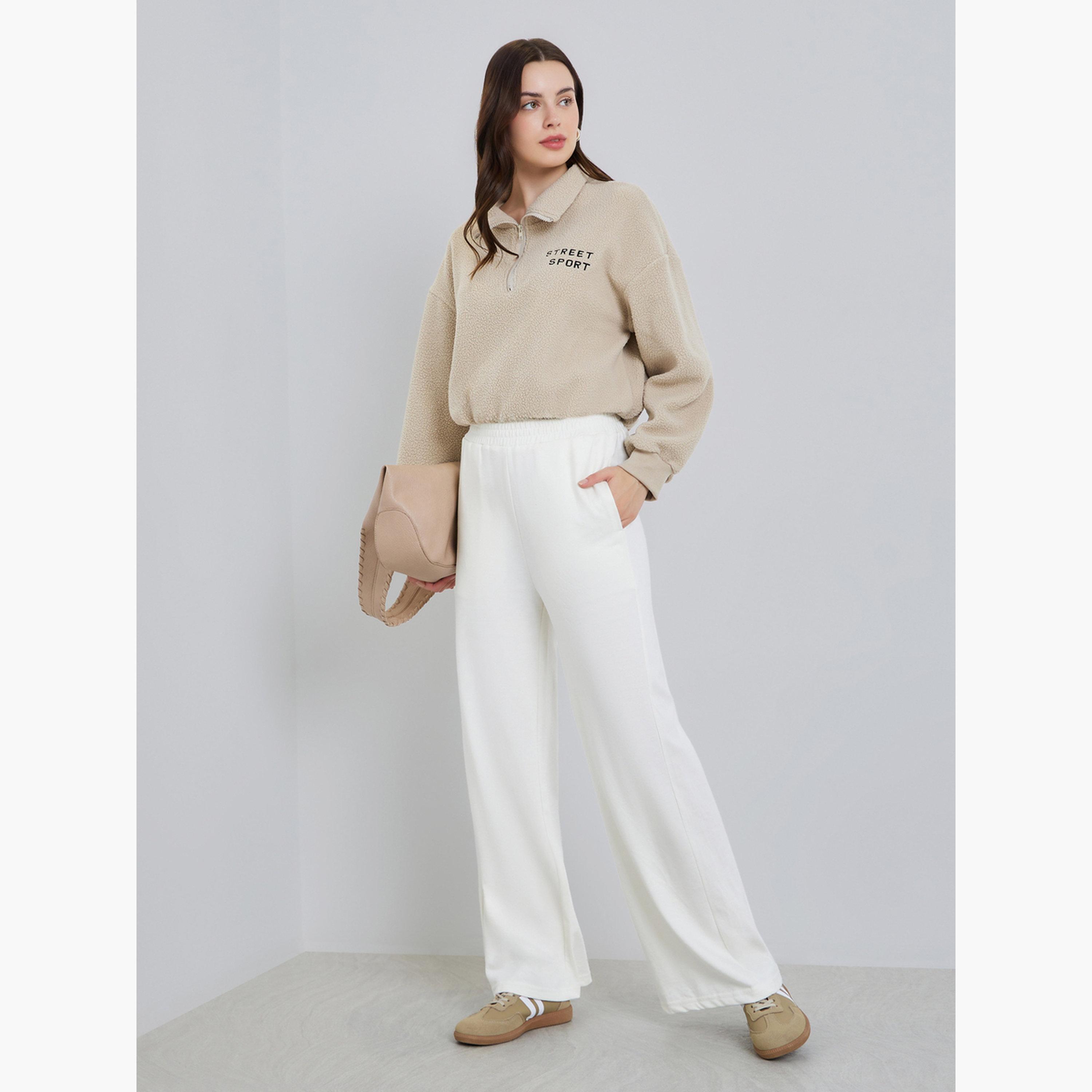 جوغر قطني بأرجل واسعة-women-clothing-bottoms-joggers-image-2