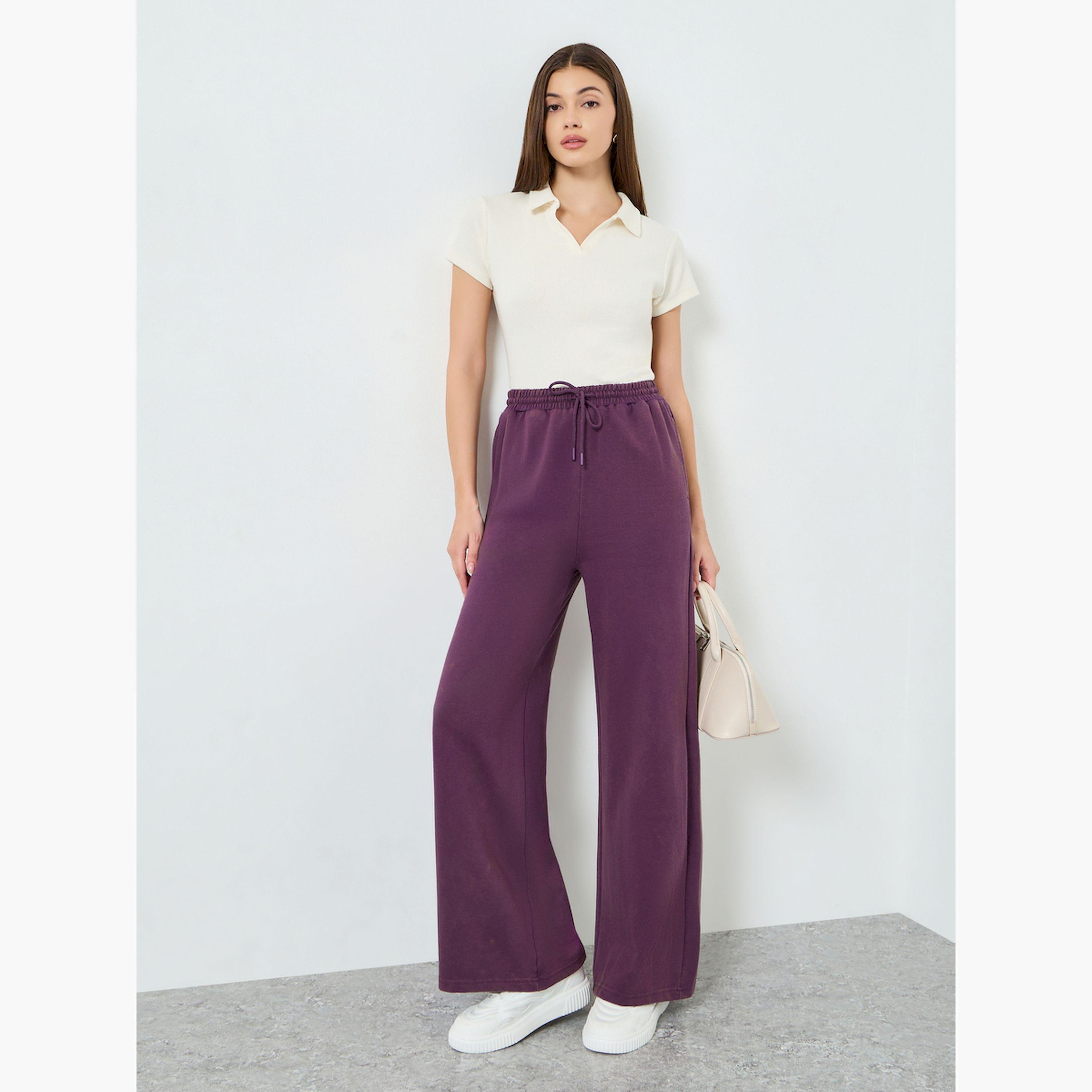 جوغر قطن مغسول بأرجل واسعة-women-clothing-bottoms-joggers-image-2