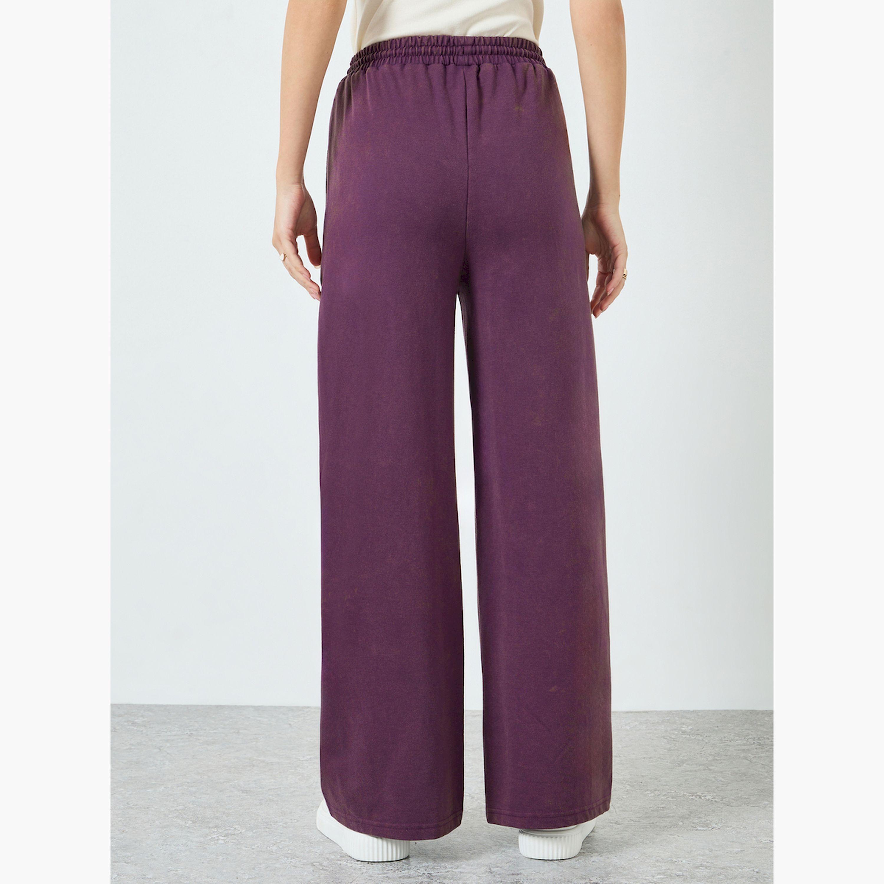 جوغر قطن مغسول بأرجل واسعة-women-clothing-bottoms-joggers-image-4