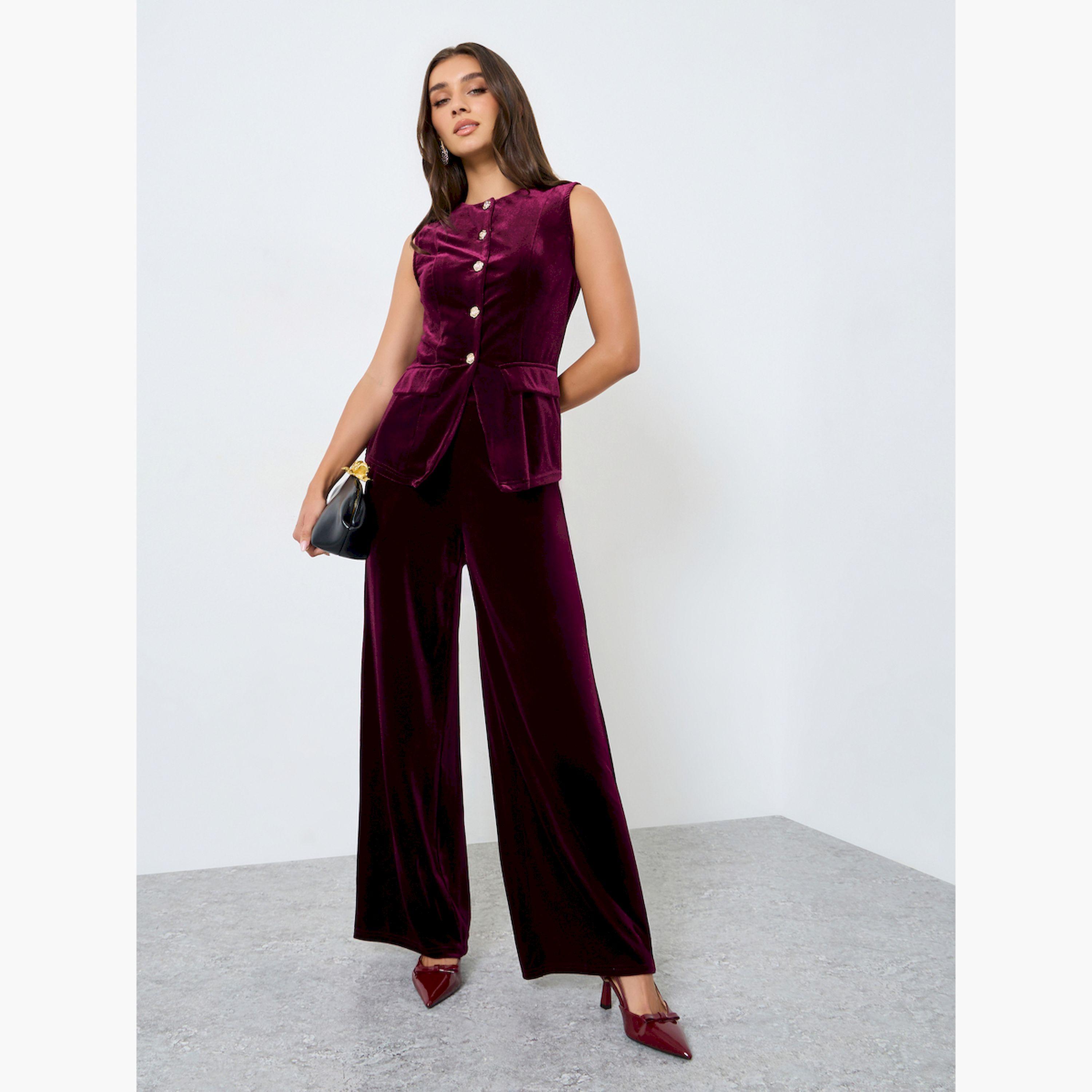 جيليه مخمل بلا أكمام مع أزرار غلق-women-clothing-shirtsandblouses-blouses-image-2