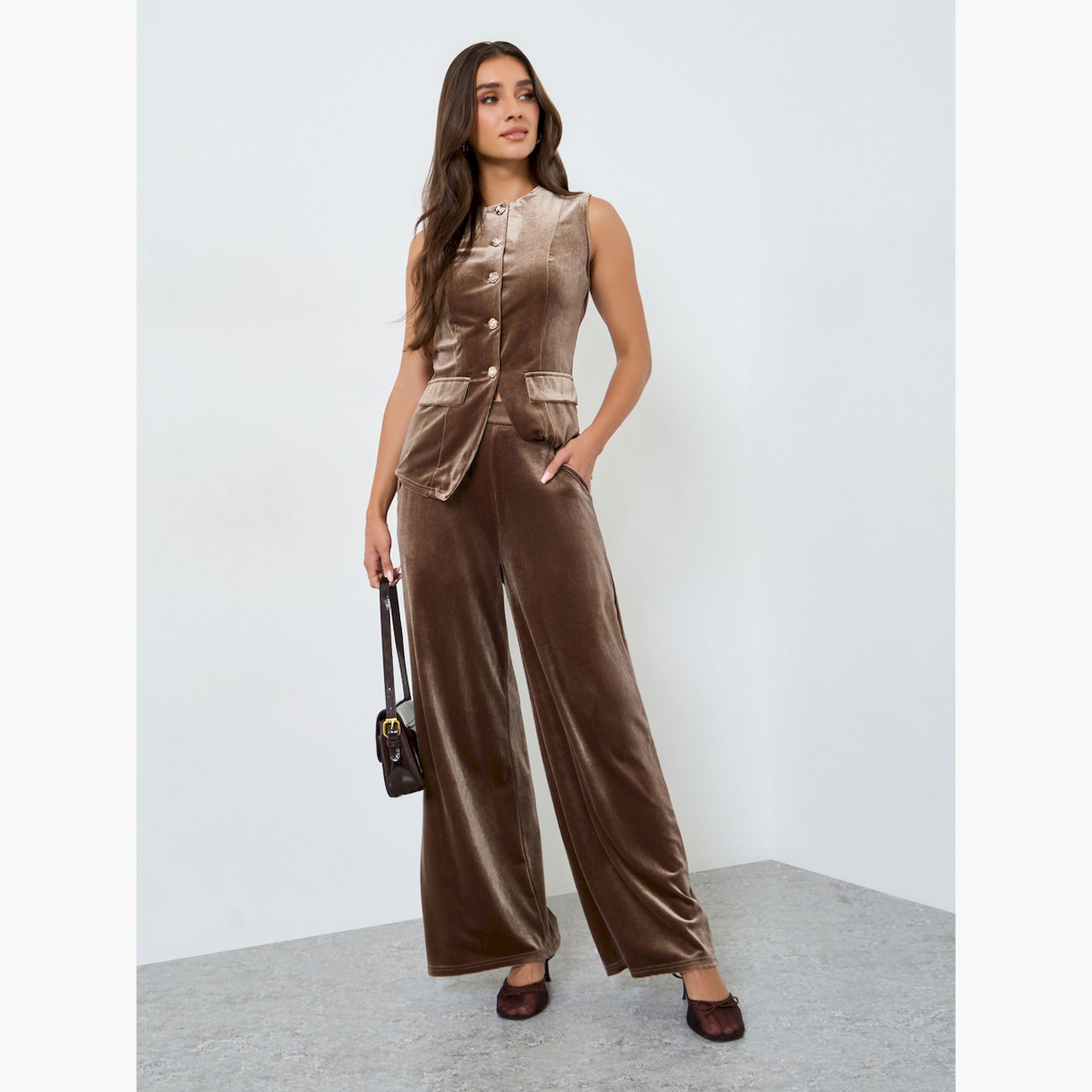 بنطال مخملي بأرجل واسعة-women-clothing-bottoms-trousers-image-2