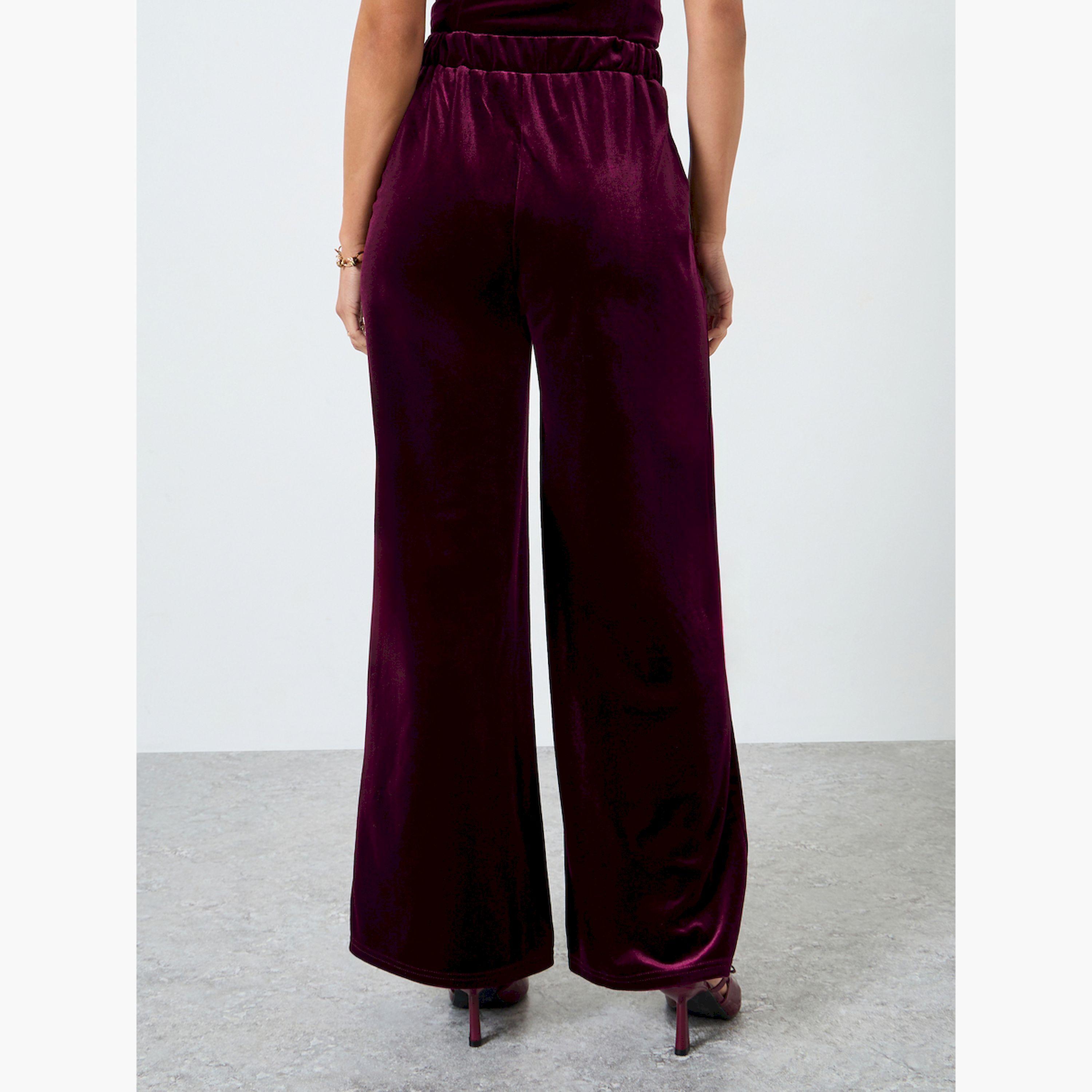 بنطال مخملي بأرجل واسعة-women-clothing-bottoms-trousers-image-4
