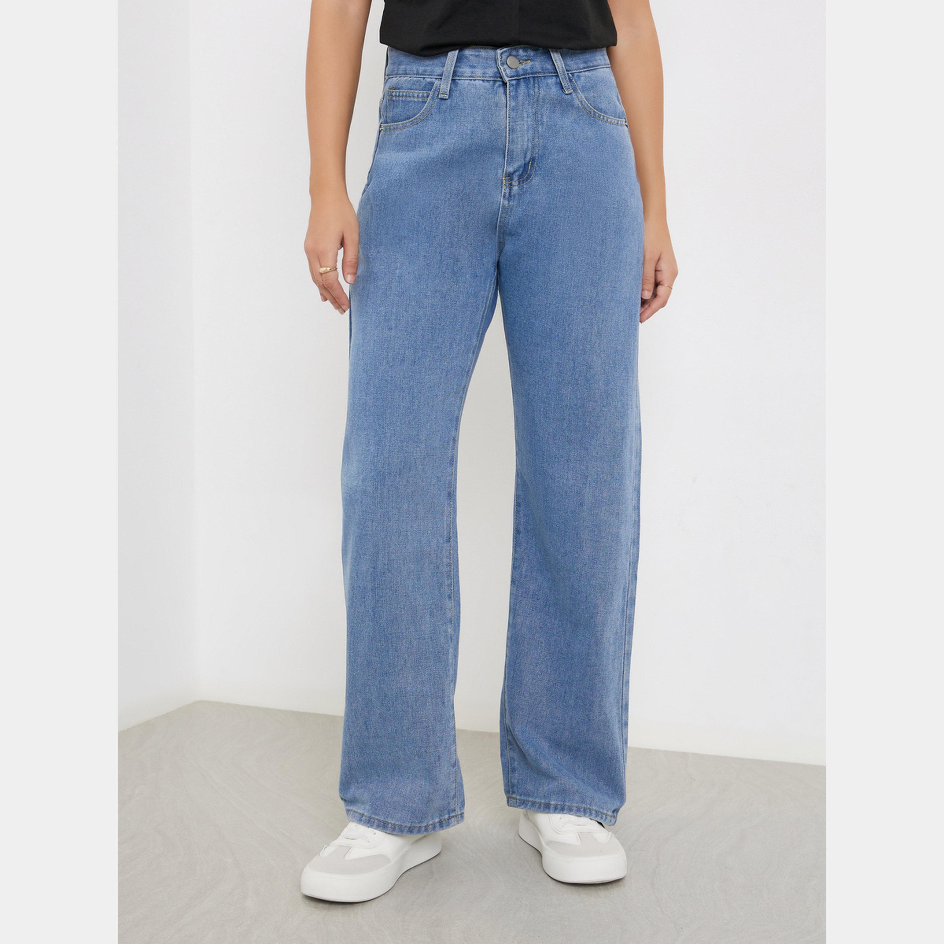 Styli High Rise Wide Leg Jeans-women-clothing-bottoms-jeans-image-1