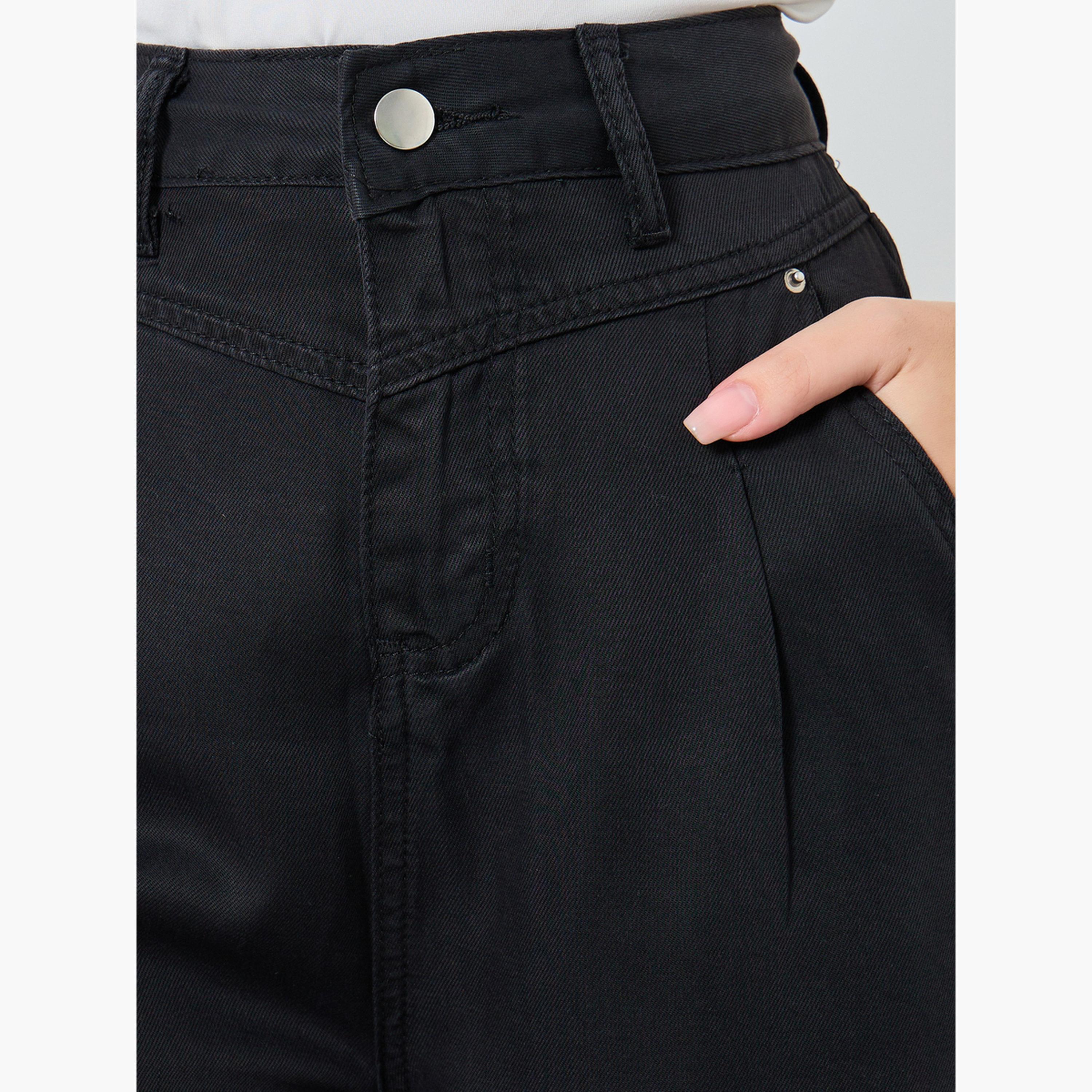 Styli Women Black High Rise Wide Leg Jeans-women-clothing-bottoms-jeans-image-3