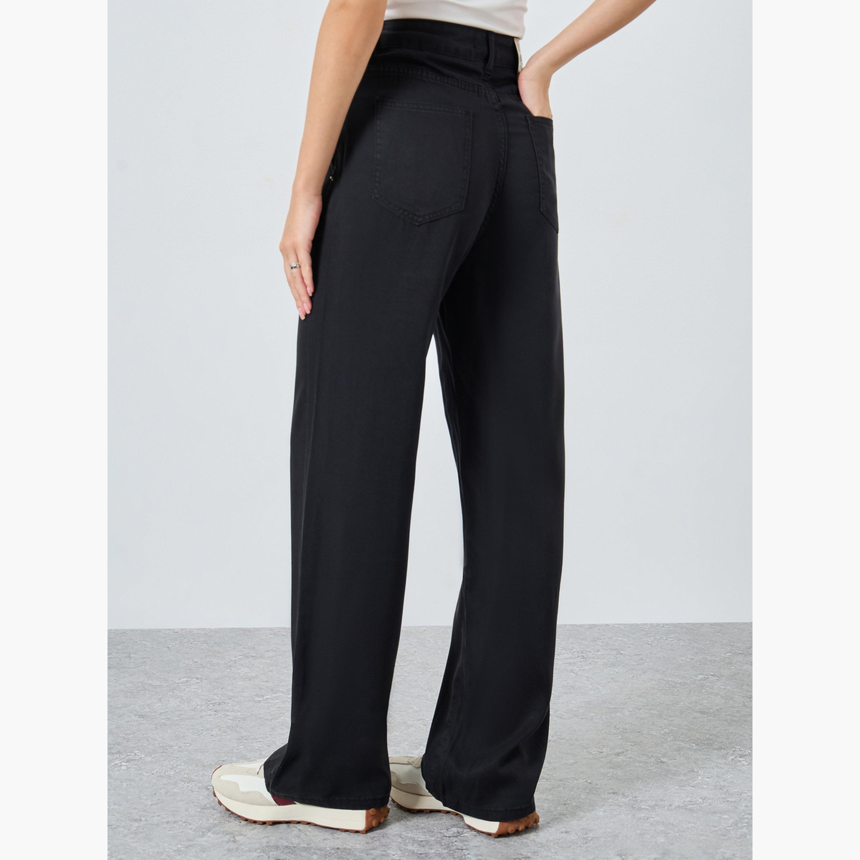 Styli Women Black High Rise Wide Leg Jeans-women-clothing-bottoms-jeans-image-4