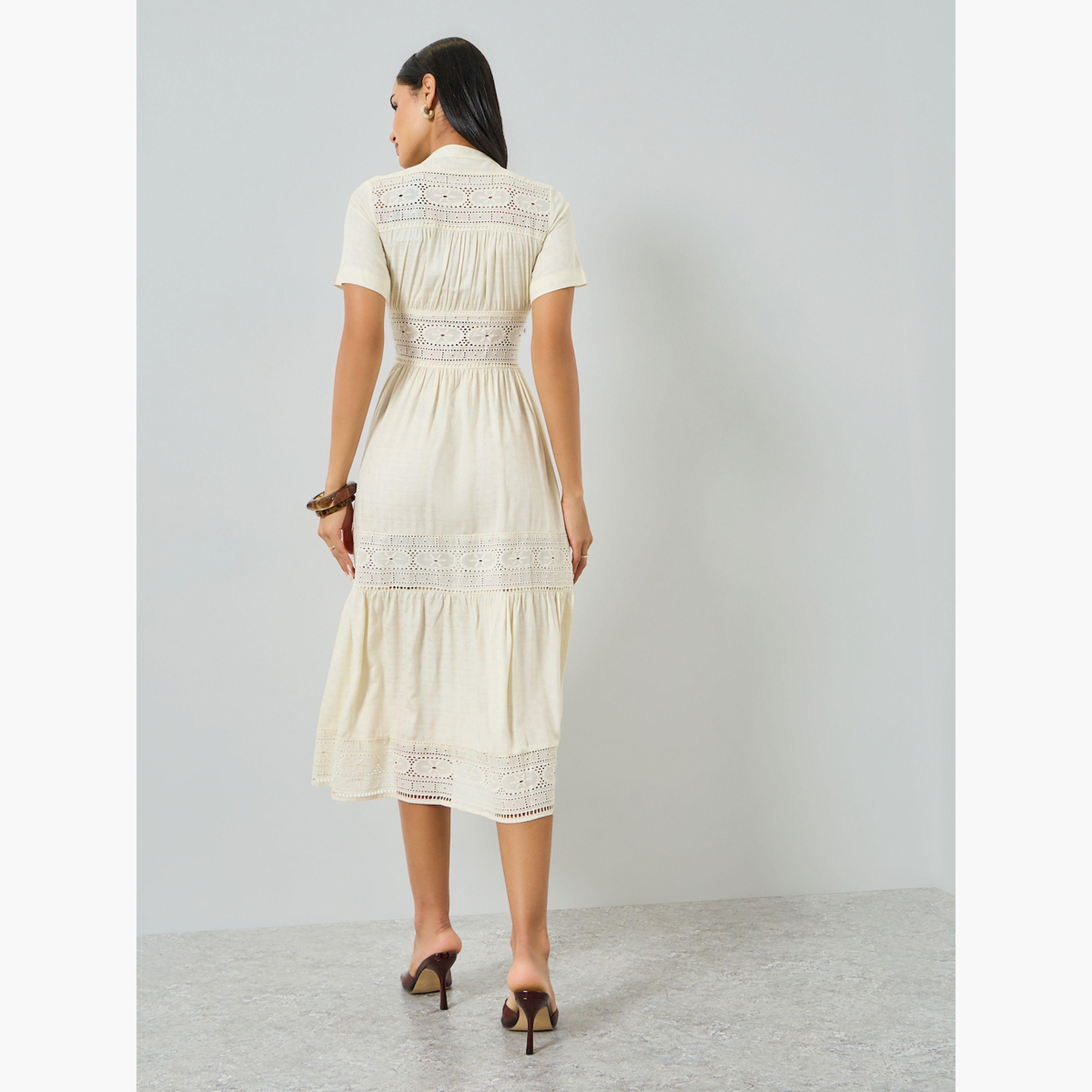 فستان ميدي بنمط قميص وتفاصيل دانتيل-women-clothing-dresses-image-4