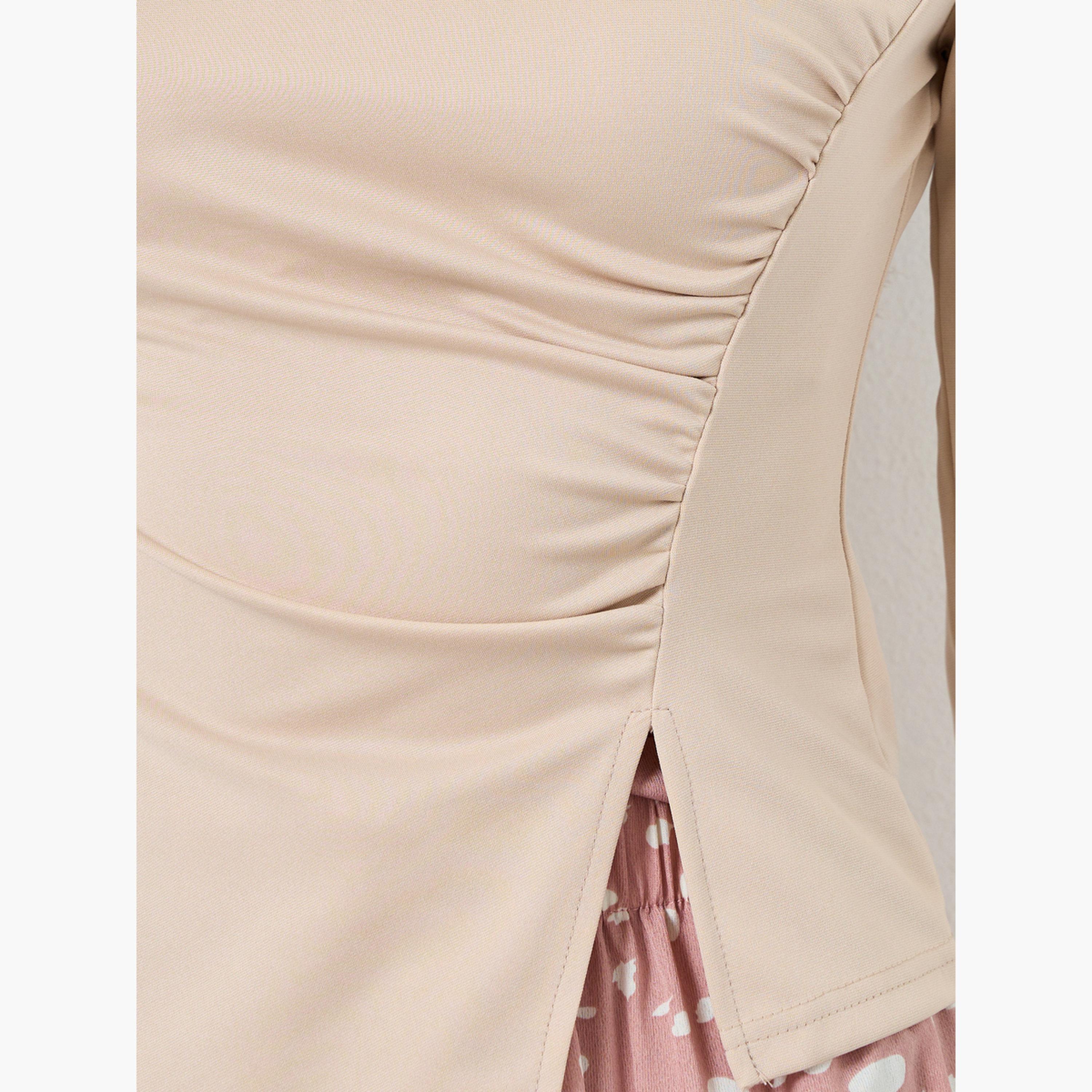 Take Two Beige Asymmetric Long Sleeve Top-women-clothing-shirtsandblouses-blouses-image-4