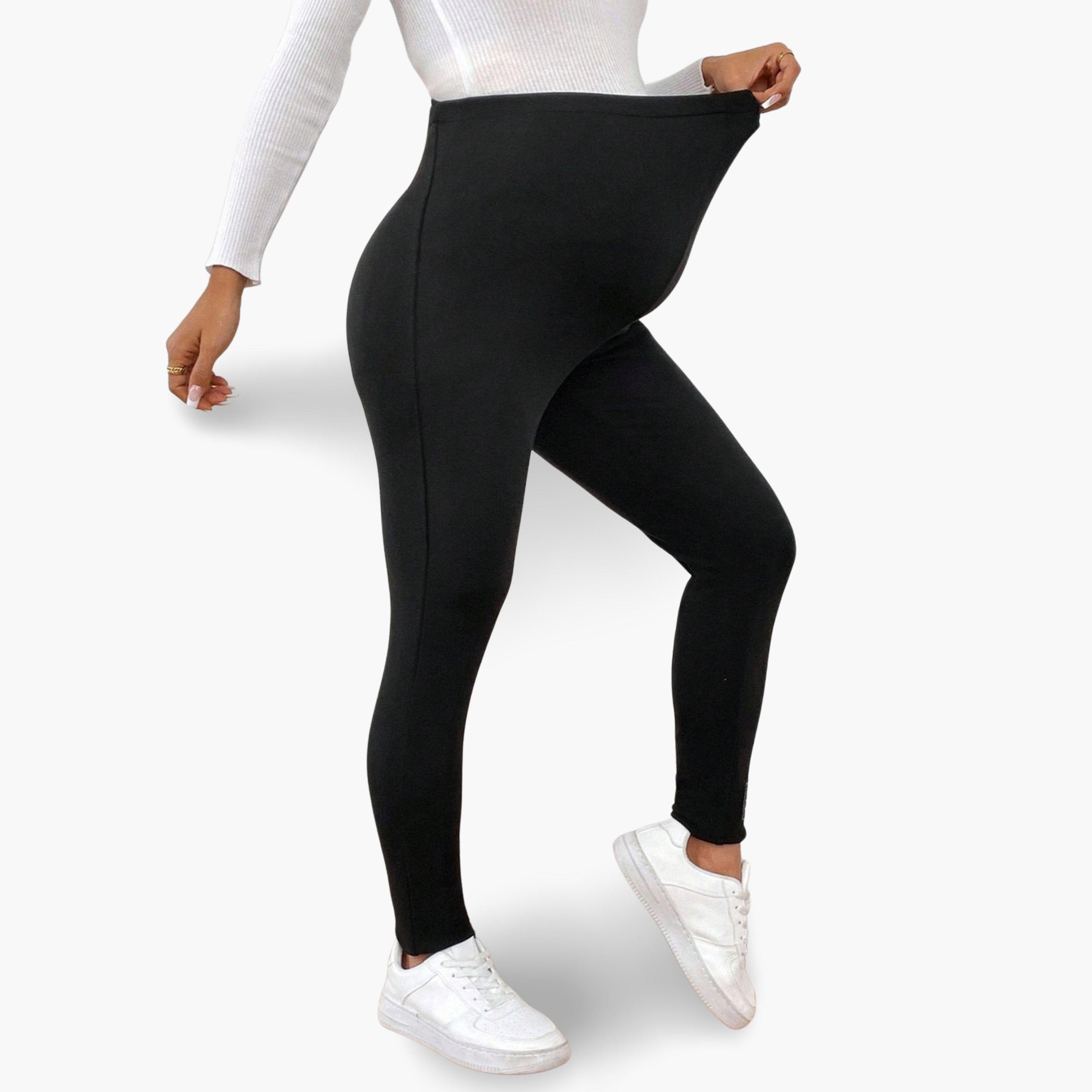 Take Two Women Solid Fleece-Lined Maternity Leggings-women-clothing-maternity-bottoms-image-3