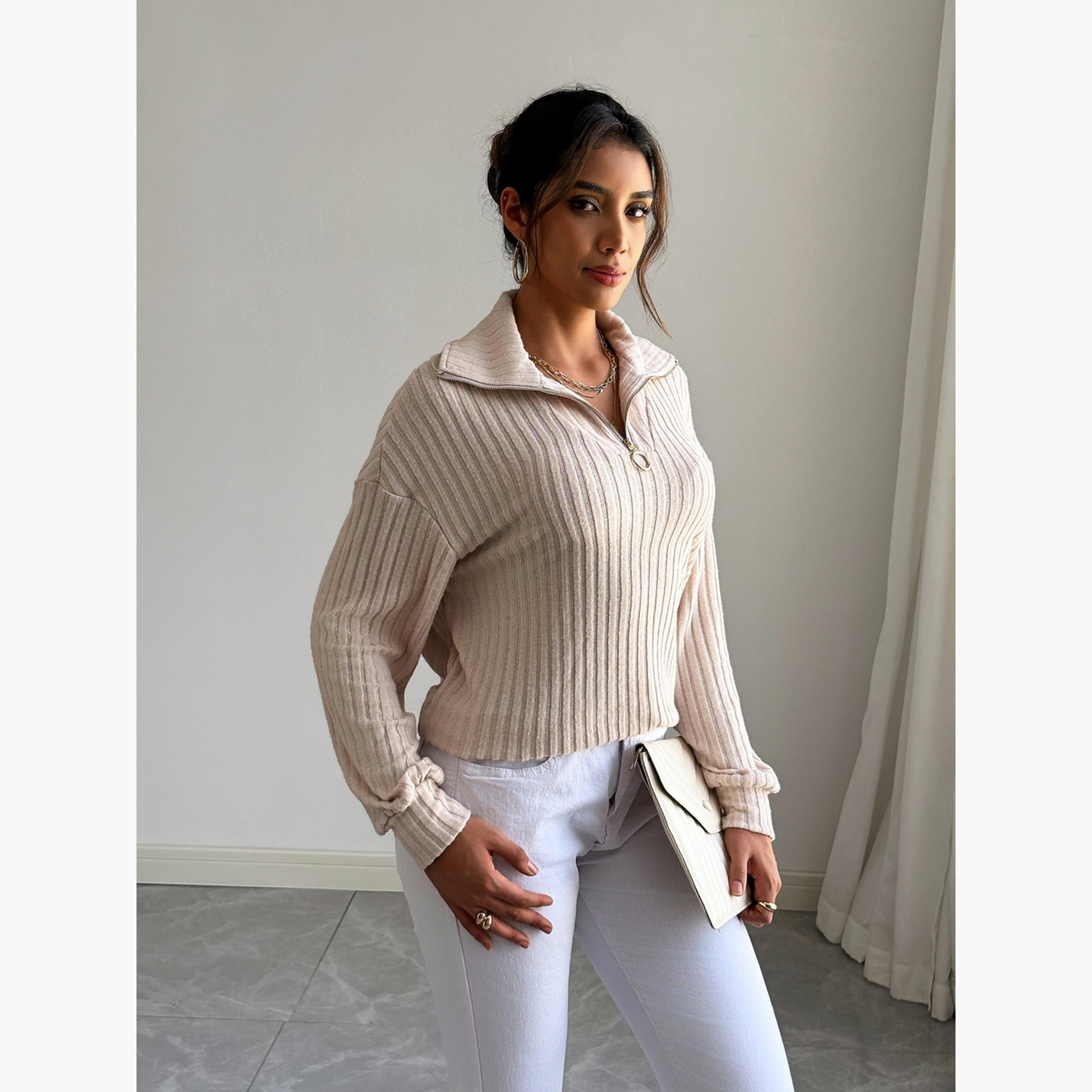 تيك تو - سويت شيرت نسائي بيج-women-winterwear-hoodiesandsweatshirts-sweatshirts-image-4