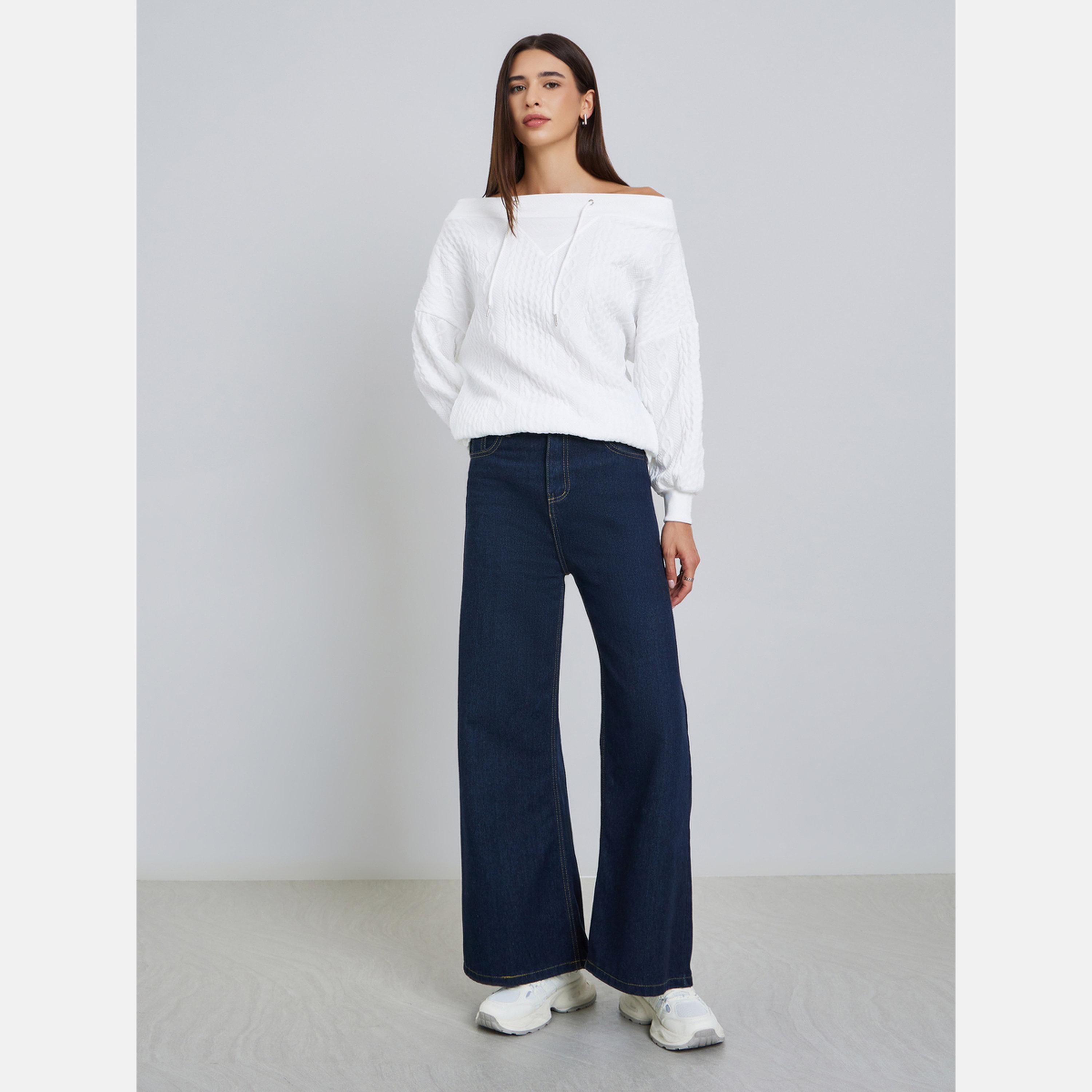 تيك تو - سويت شيرت نسائي بأكمام طويلة وأكتاف مكشوفة-women-clothing-cardigansandjumpers-jumpers-image-4