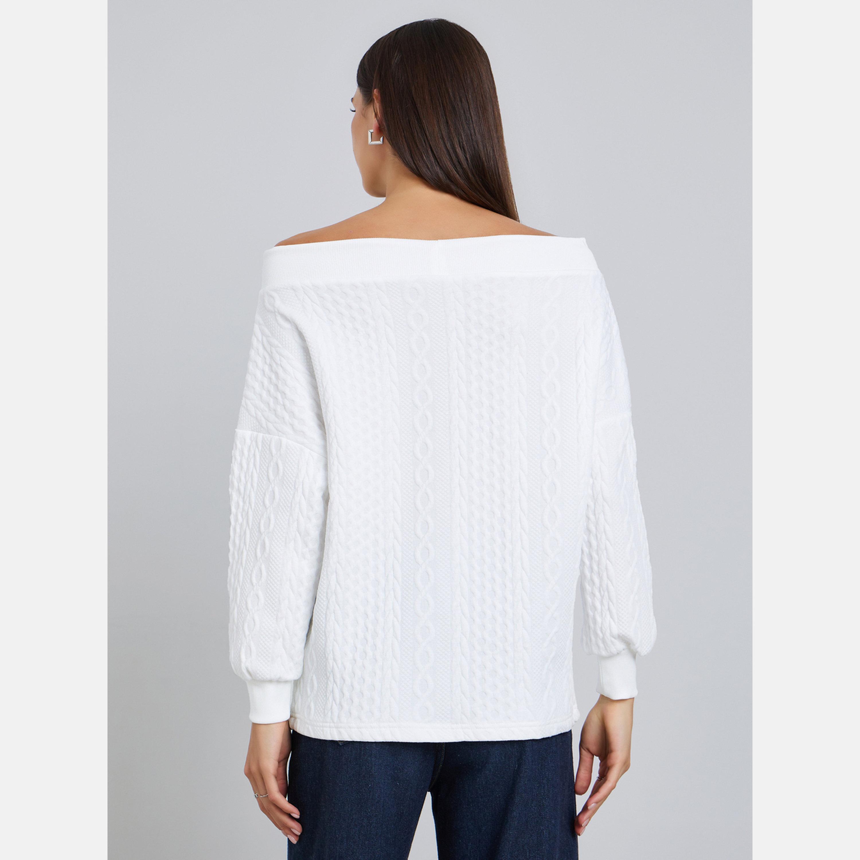 تيك تو - سويت شيرت نسائي بأكمام طويلة وأكتاف مكشوفة-women-clothing-cardigansandjumpers-jumpers-image-1