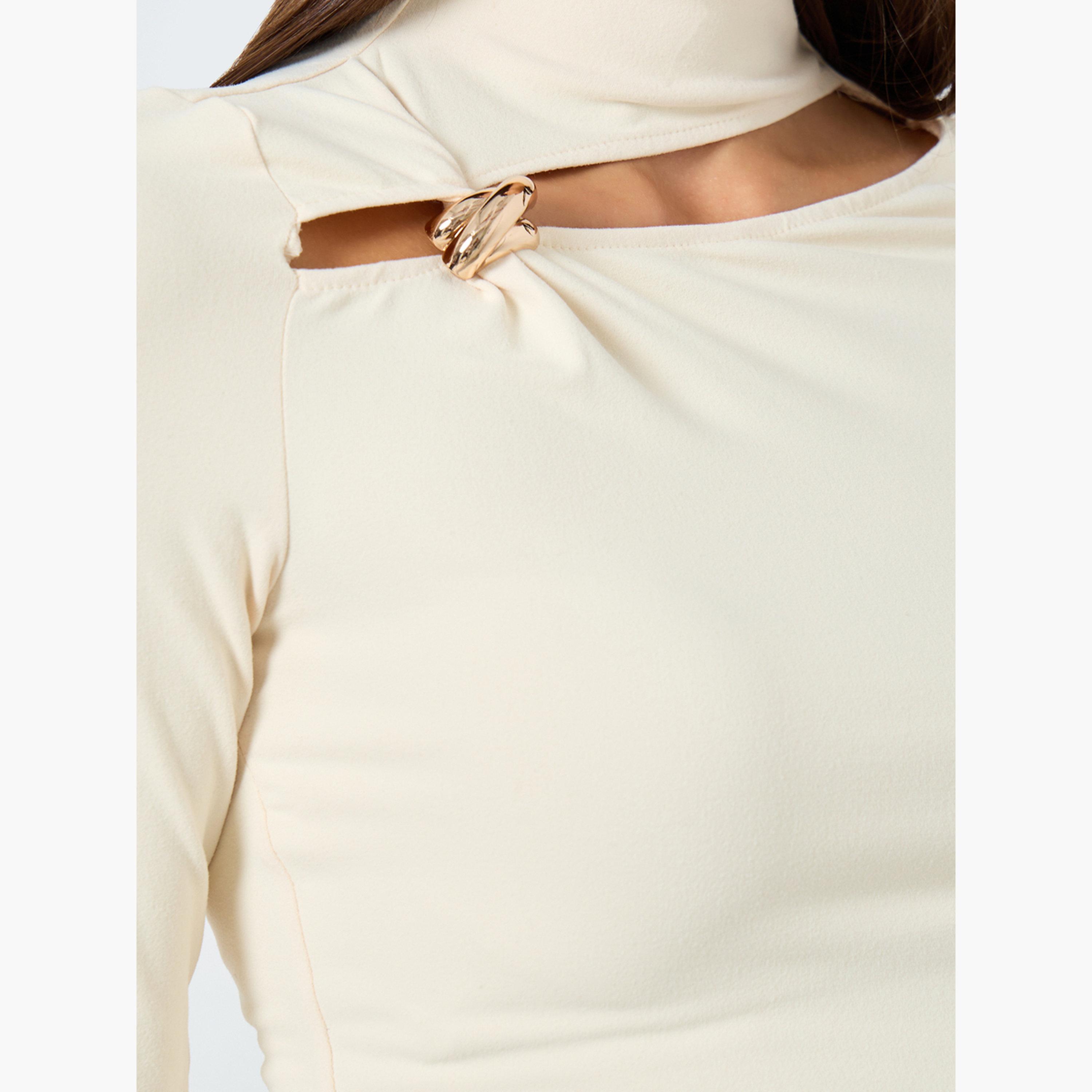 Take Two Beige Long Sleeve Cutout Top-women-clothing-shirtsandblouses-blouses-image-5