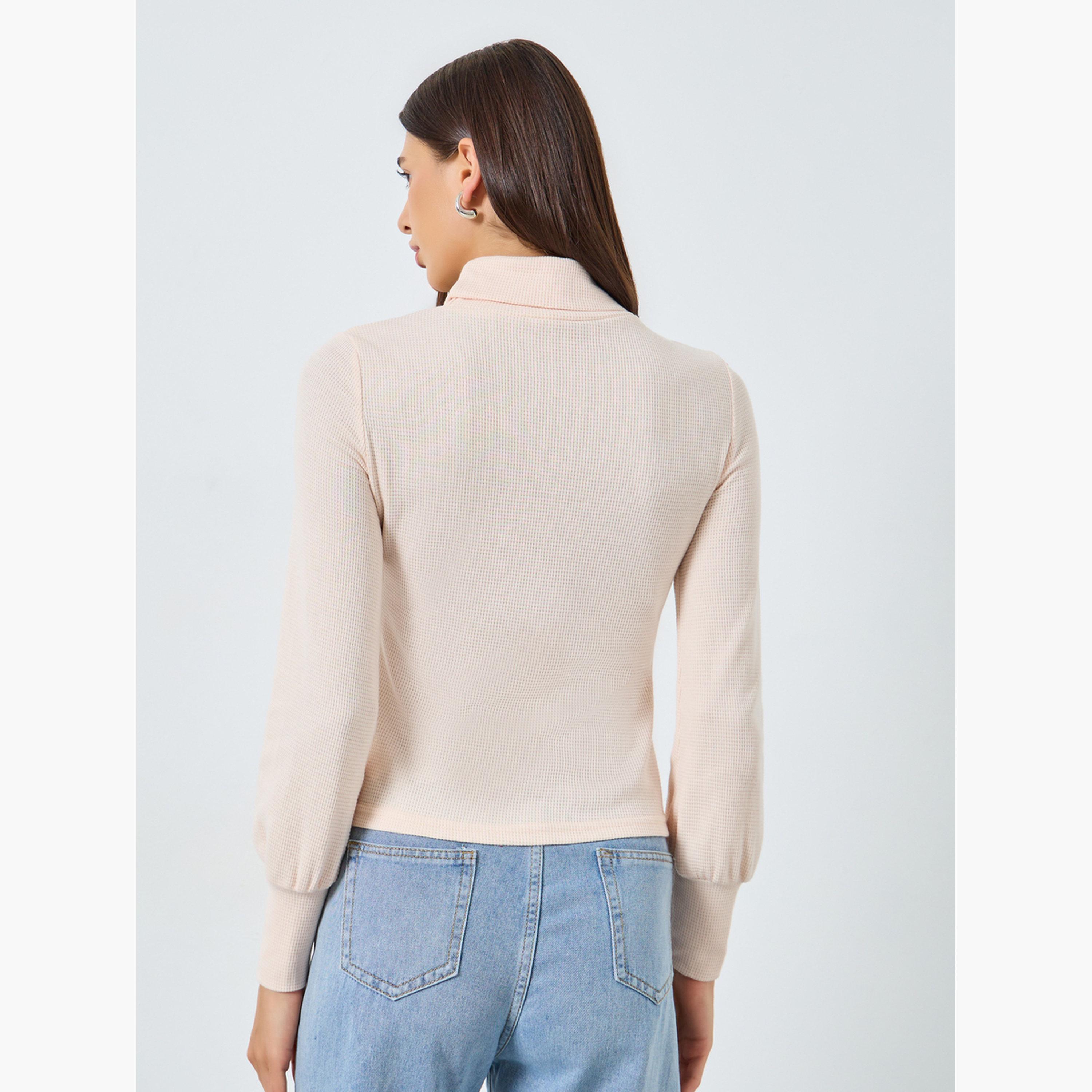 Take Two Solid High Neck Long Sleeve Top-women-clothing-tshirts-image-3