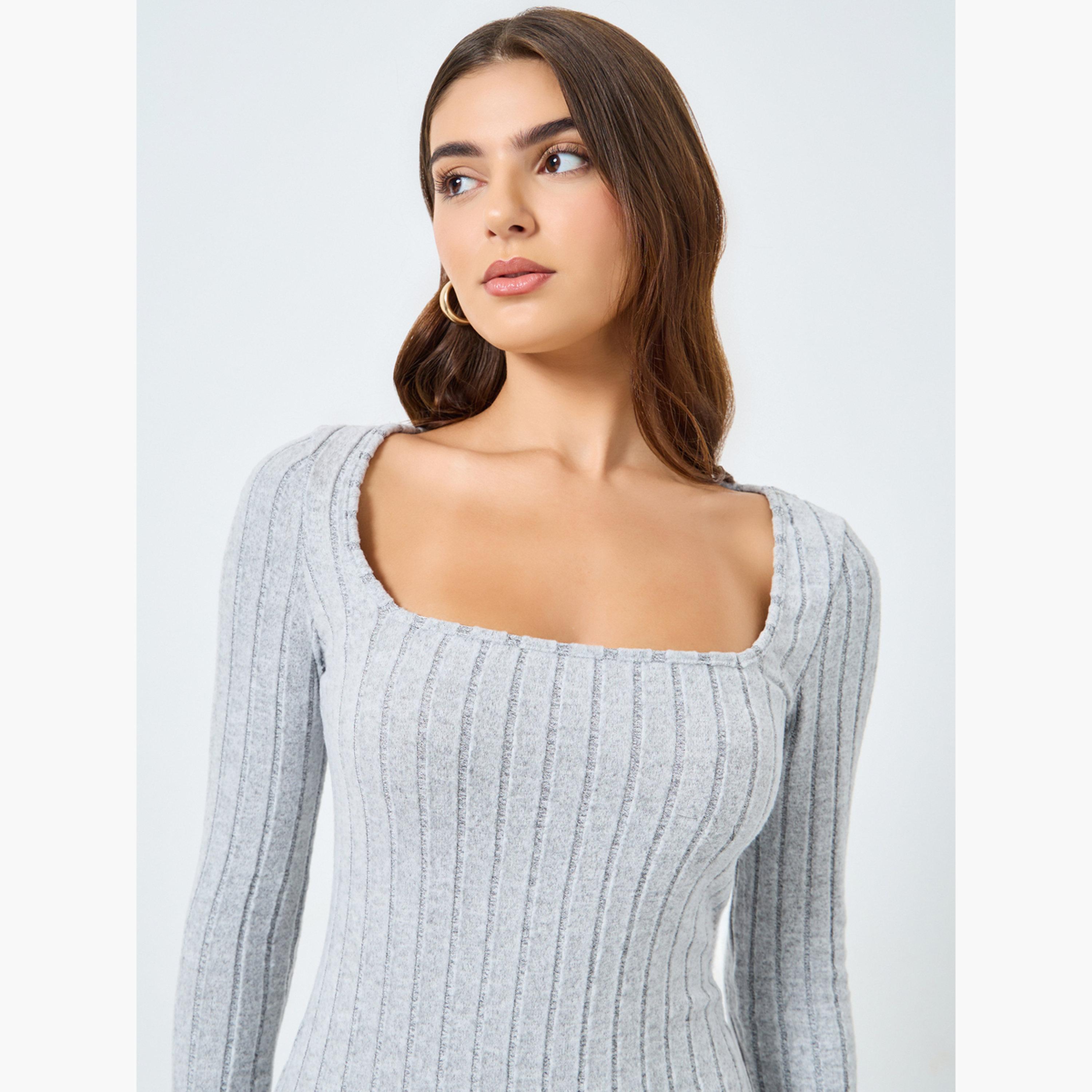 Take Two Women Solid Bodycon Ribbed Maxi Dress-women-clothing-dresses-image-3