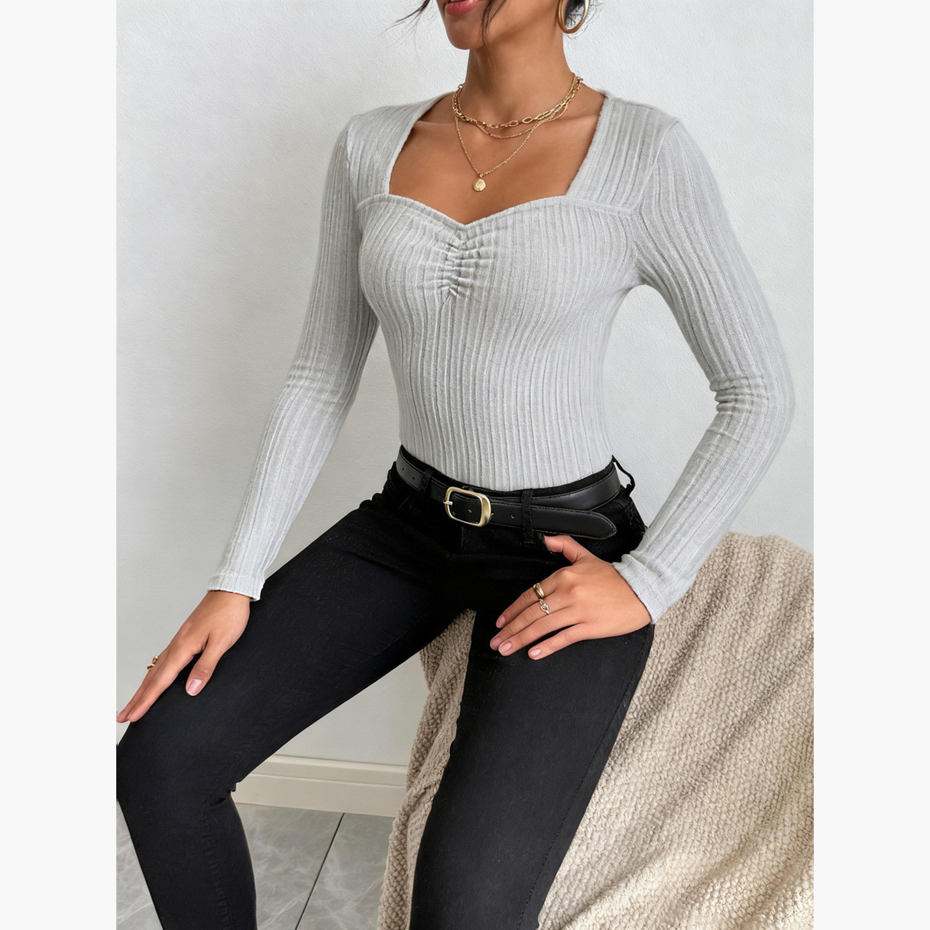 Take Two Women Solid Square Neck Ribbed Top-women-clothing-shirtsandblouses-blouses-image-5