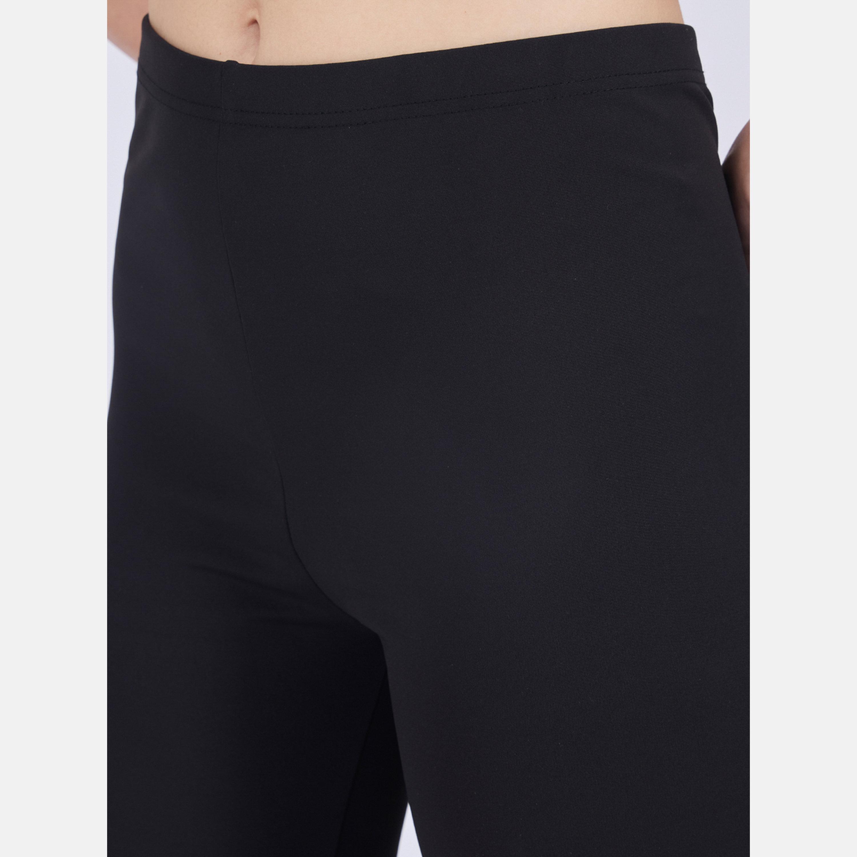 Outzidr X Styli Black Basic Solid Leggings-women-clothing-bottoms-leggings-image-4
