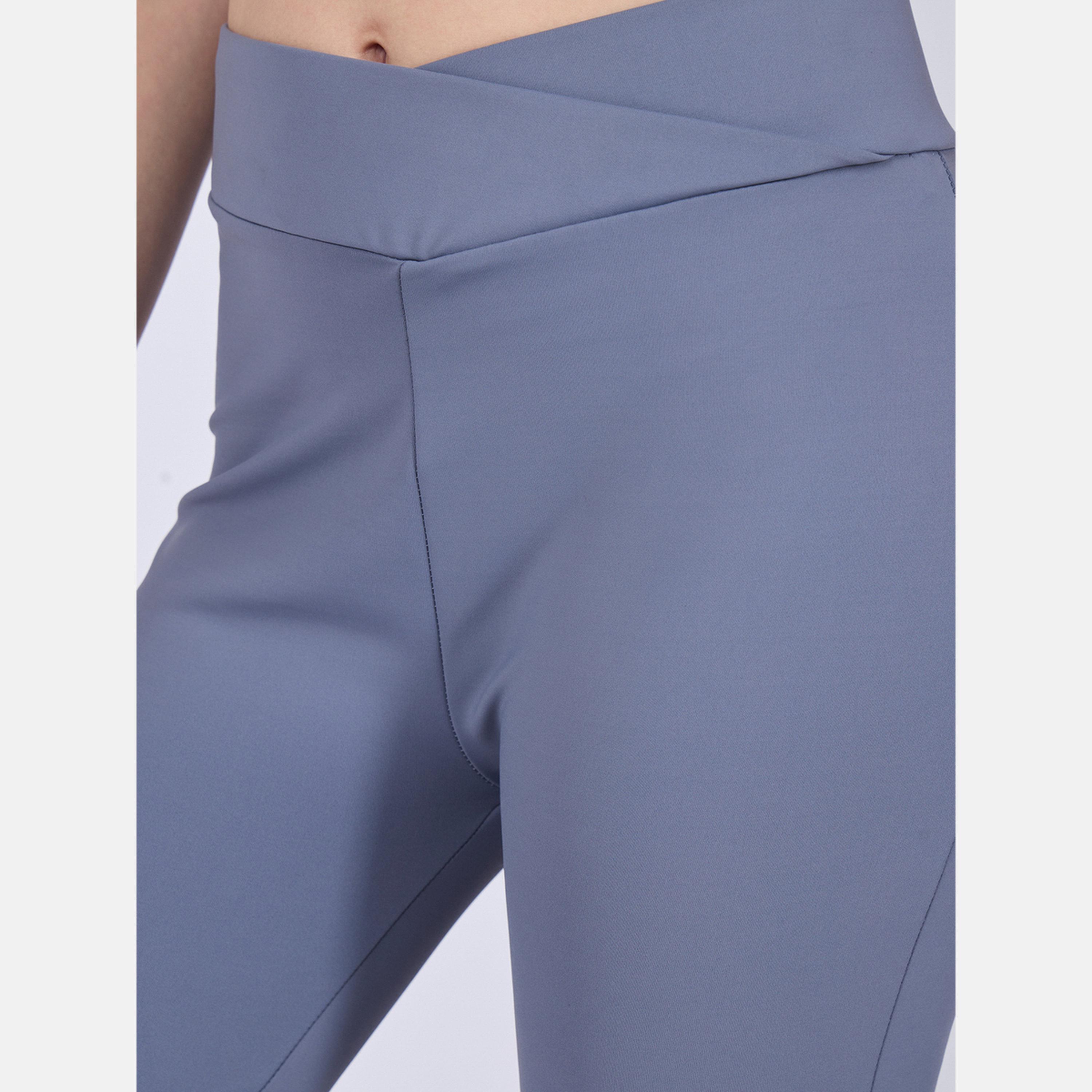 أوتزيدر × ستايلي - ليقنز/ فيزون رمادي اللون بحزام خصر متقاطع-women-clothing-bottoms-leggings-image-6