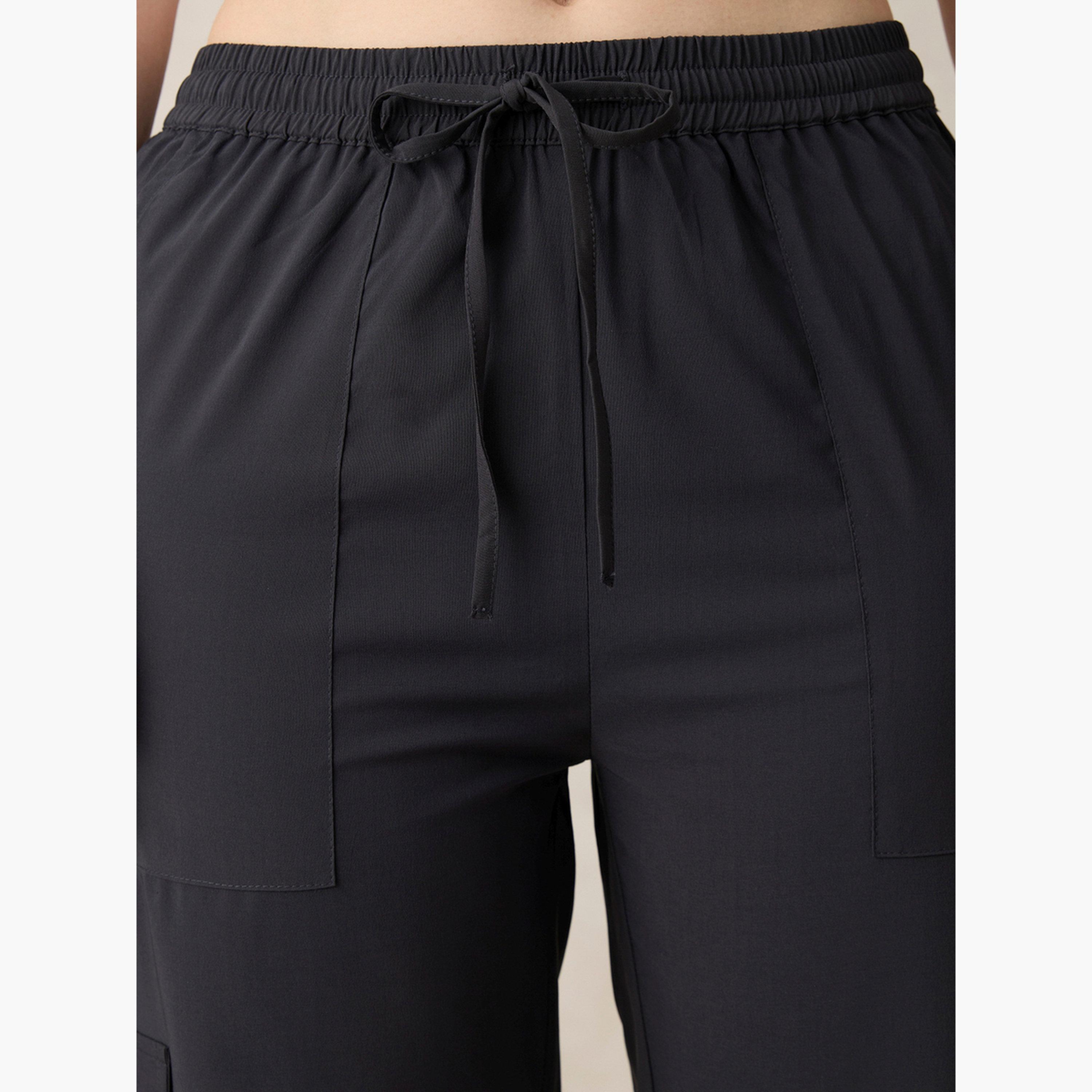 أوتزيدر × ستايلي - بنطال كارغو رمادي منمق-women-clothing-bottoms-trousers-image-6