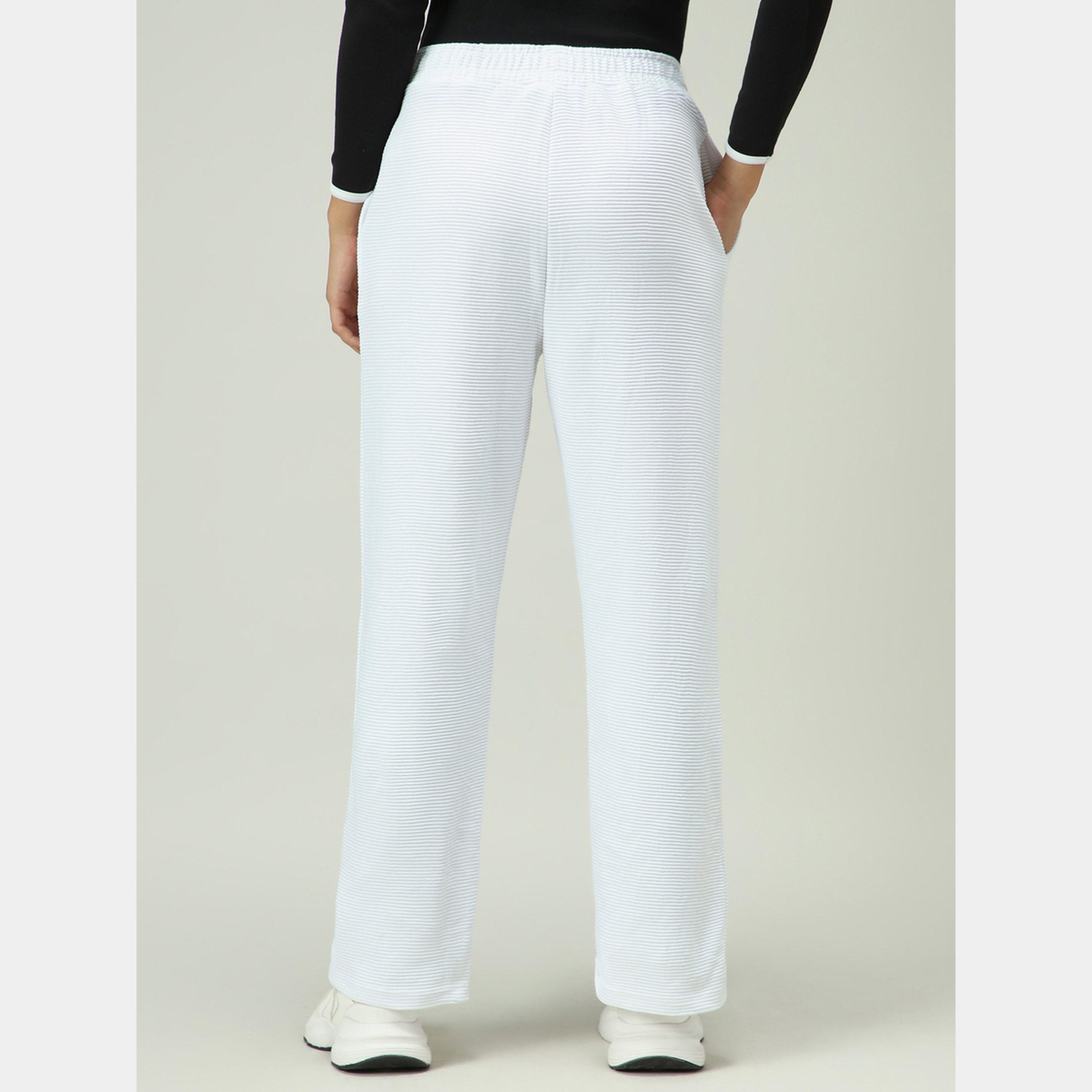 Outzidr X Styli White Textured Solid Pants-women-clothing-bottoms-trousers-image-3